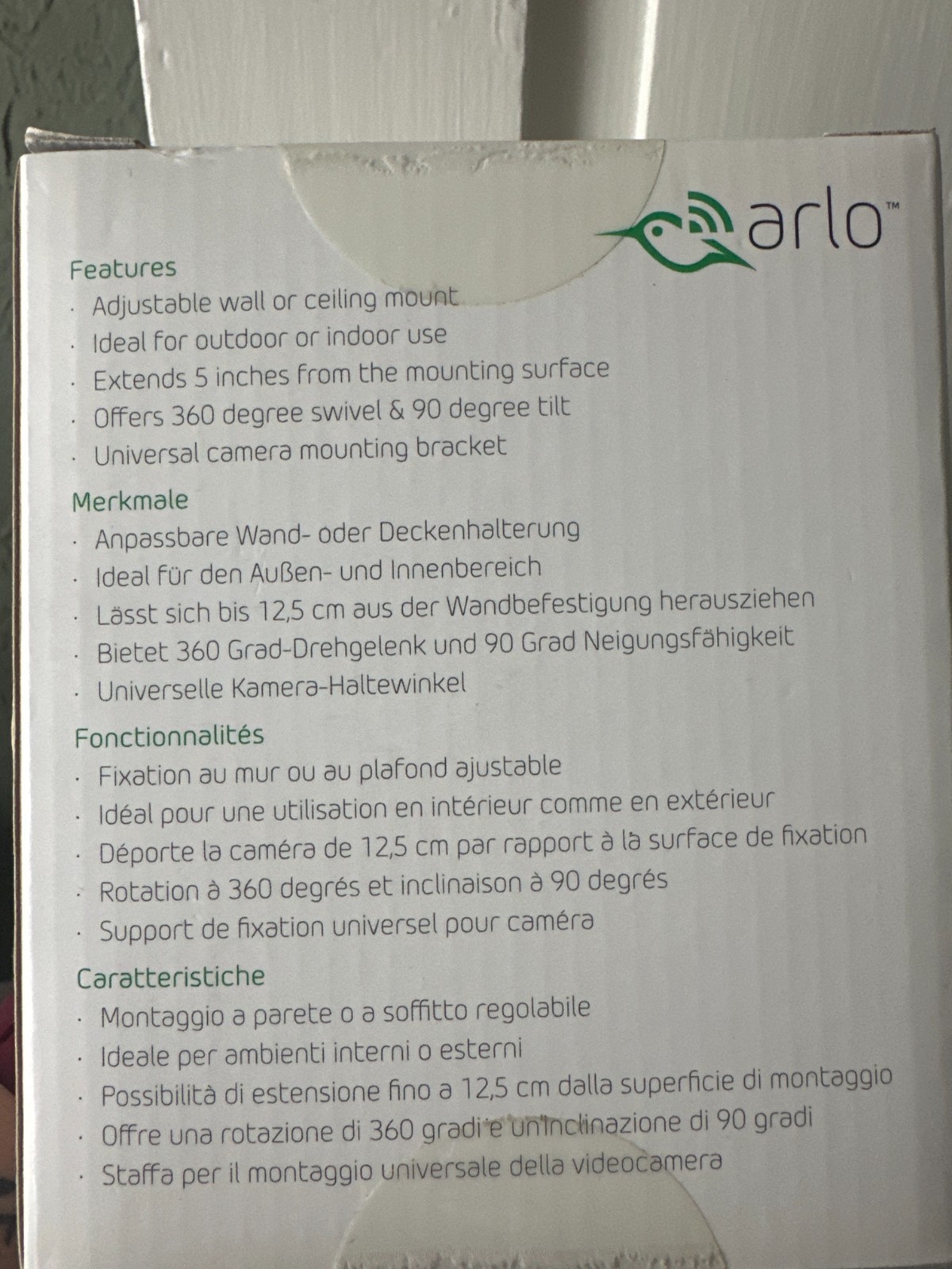 NETGEAR Arlo Adjustable Indoor/Outdoor Camera Mount New in box