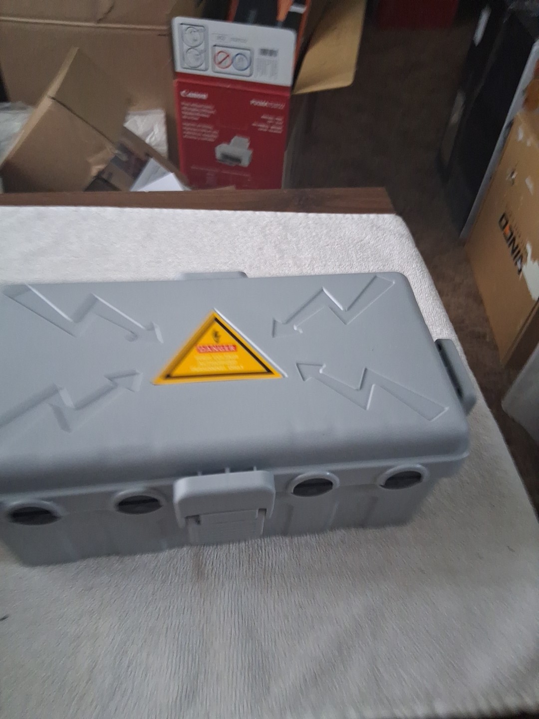 Hrensaw Medium Outdoor Electrical Box(10.6×5.5×4.5inch),Weatherproof Grey