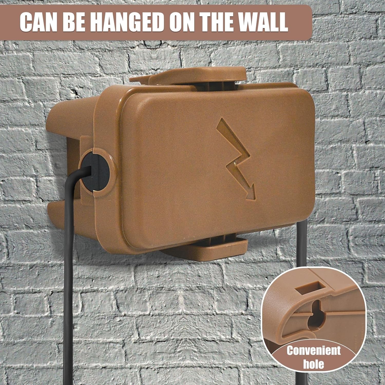 Hrensaw Small Weatherproof Electrical Connection Box(6 x 3.5 x Small, Brown