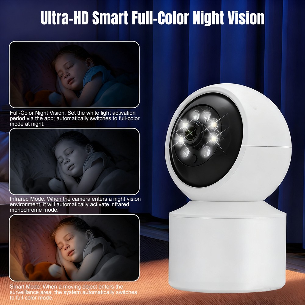 1080P HD Wireless Security Camera Indoor Home CCTV Baby Dog Pet WIFI Monitor