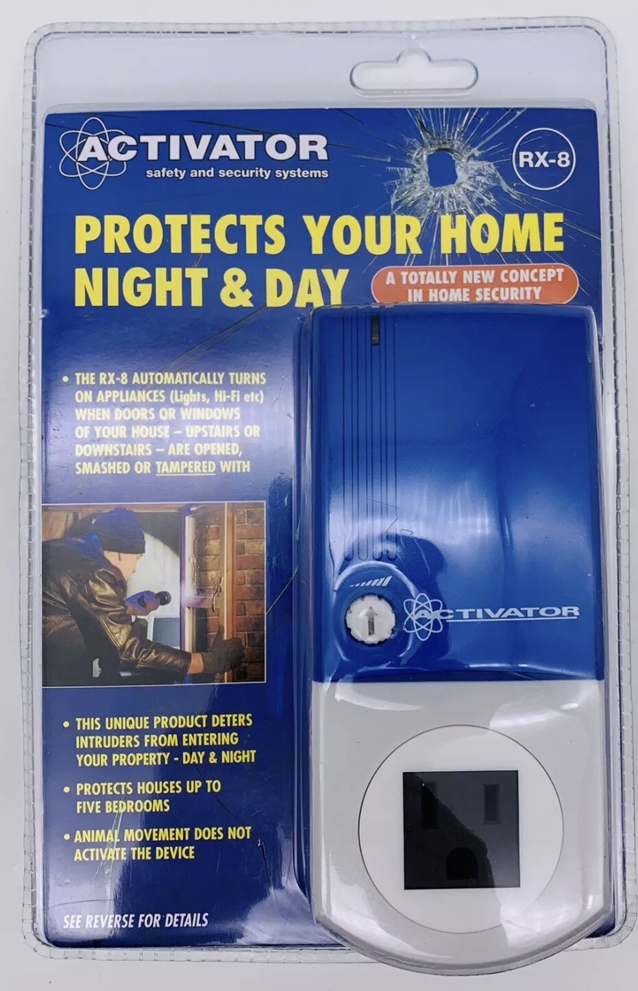 Activator RX-8 Protect Home Sound Activated Security Device NEW Old Stock