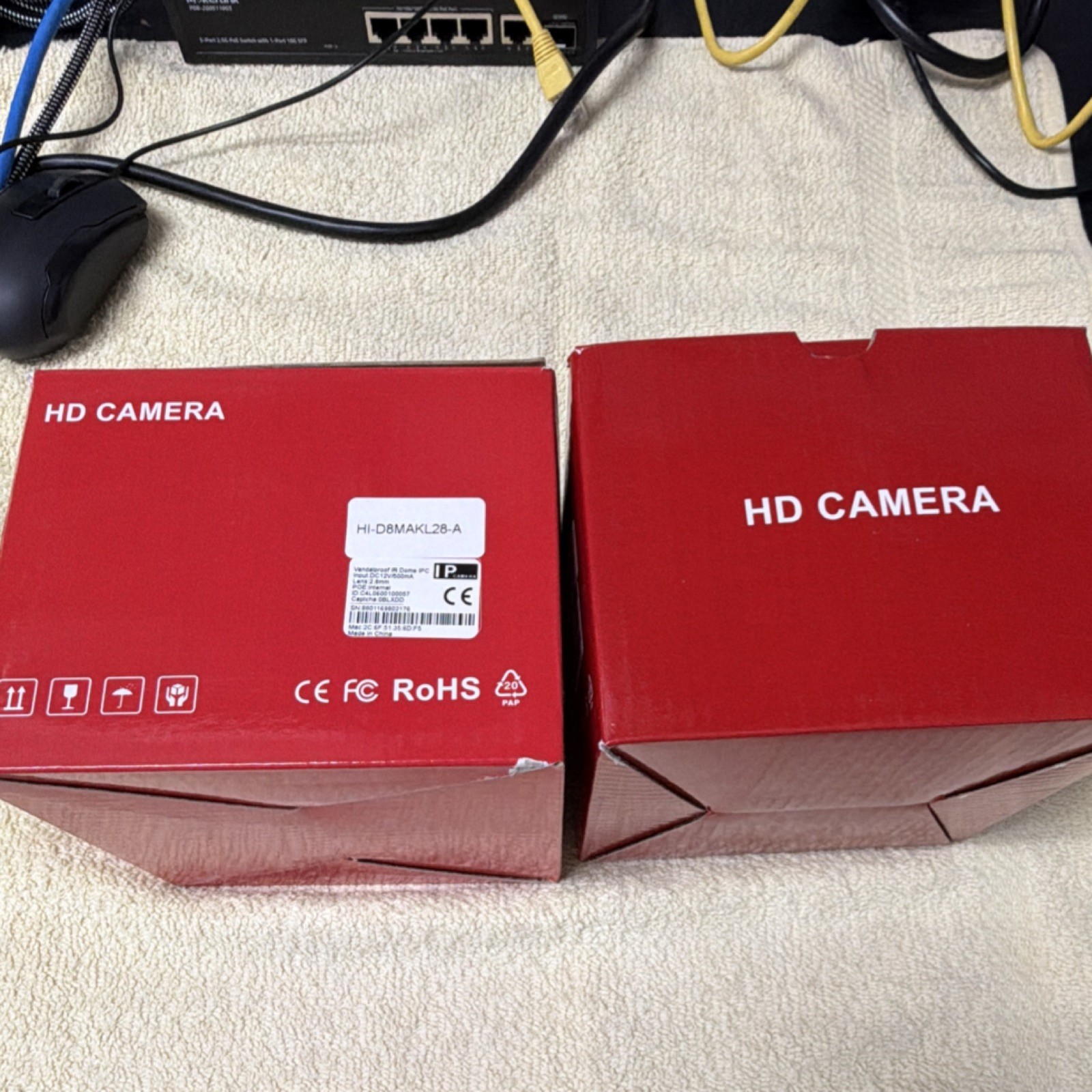 HI-D5MAKL28-A IP Dome Camera 2.8mm Vandalproof IR PoE DC12V/500mA White