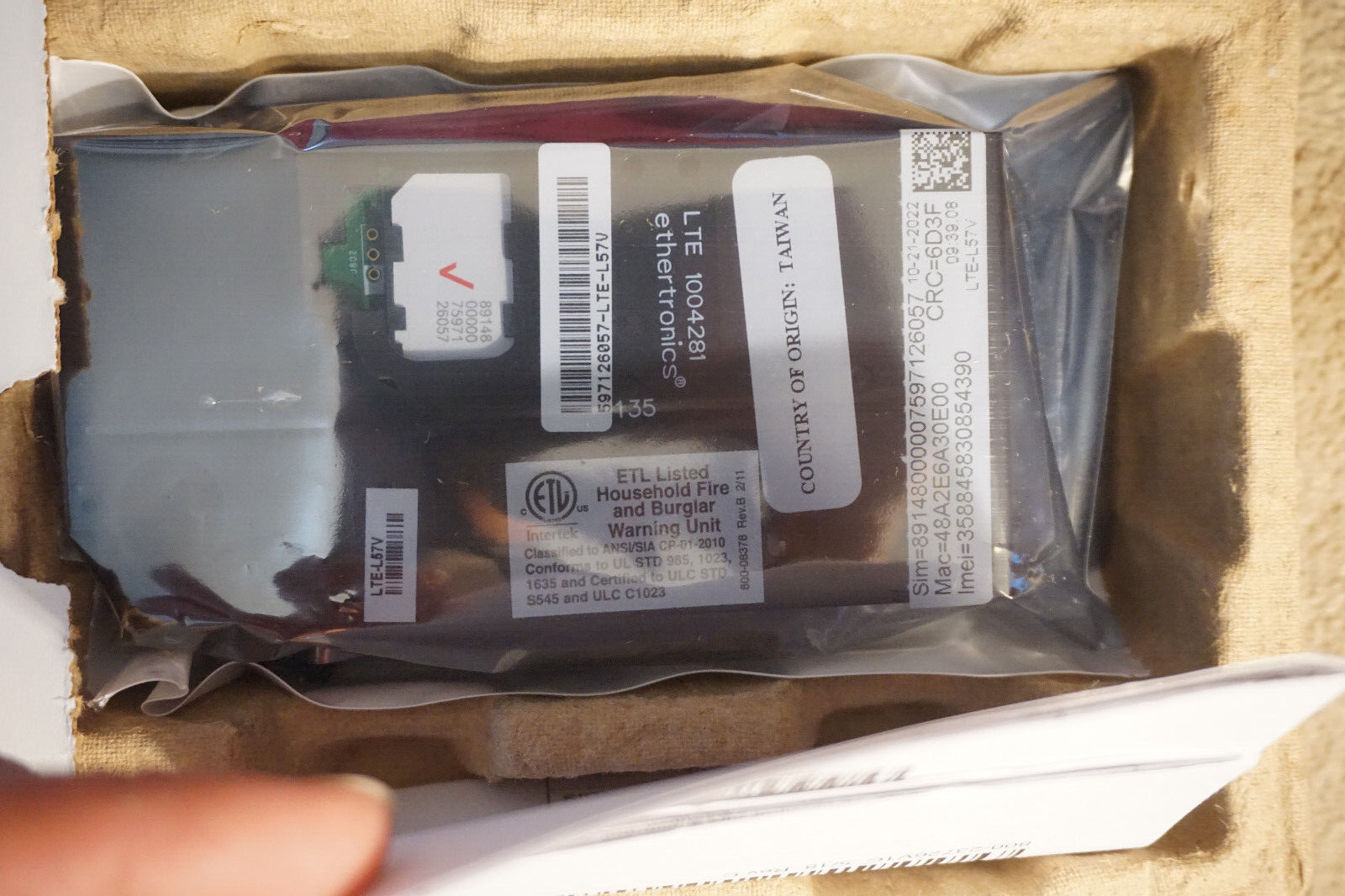 Honeywell LTE-L57V Verizon Communicator Radio for Lynx Touch L5210 L7000 New
