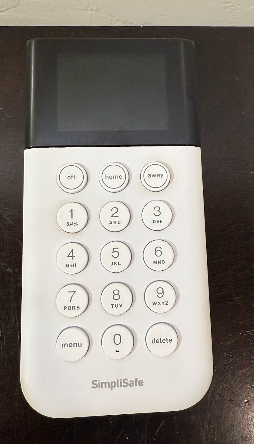 SimpliSafe SSKP3 Home Security System Wireless Keypad Remote White GENUINE w1