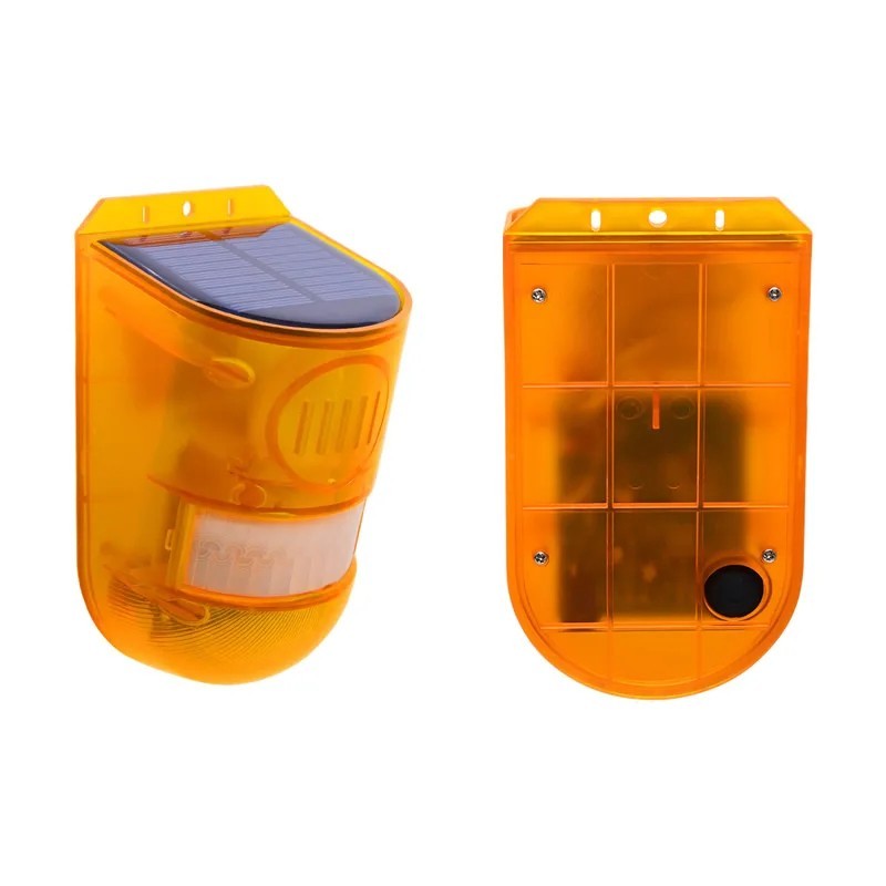 Solar Alarm LED Light Solar Strobe Light Wireless Motion Sensor Detector Outdoor
