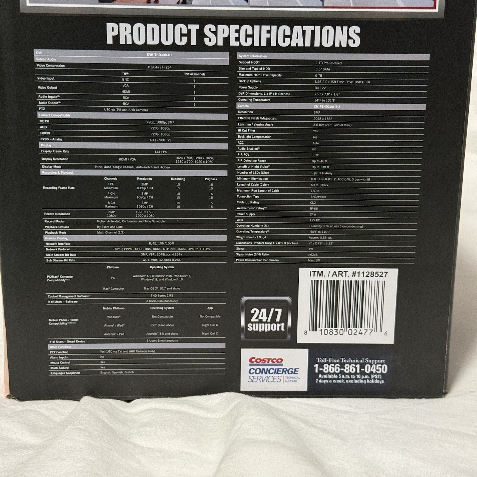 Night Owl C841PIR3MP Indoor/Outdoor 4 3MP Wired Infrared Security Camera System