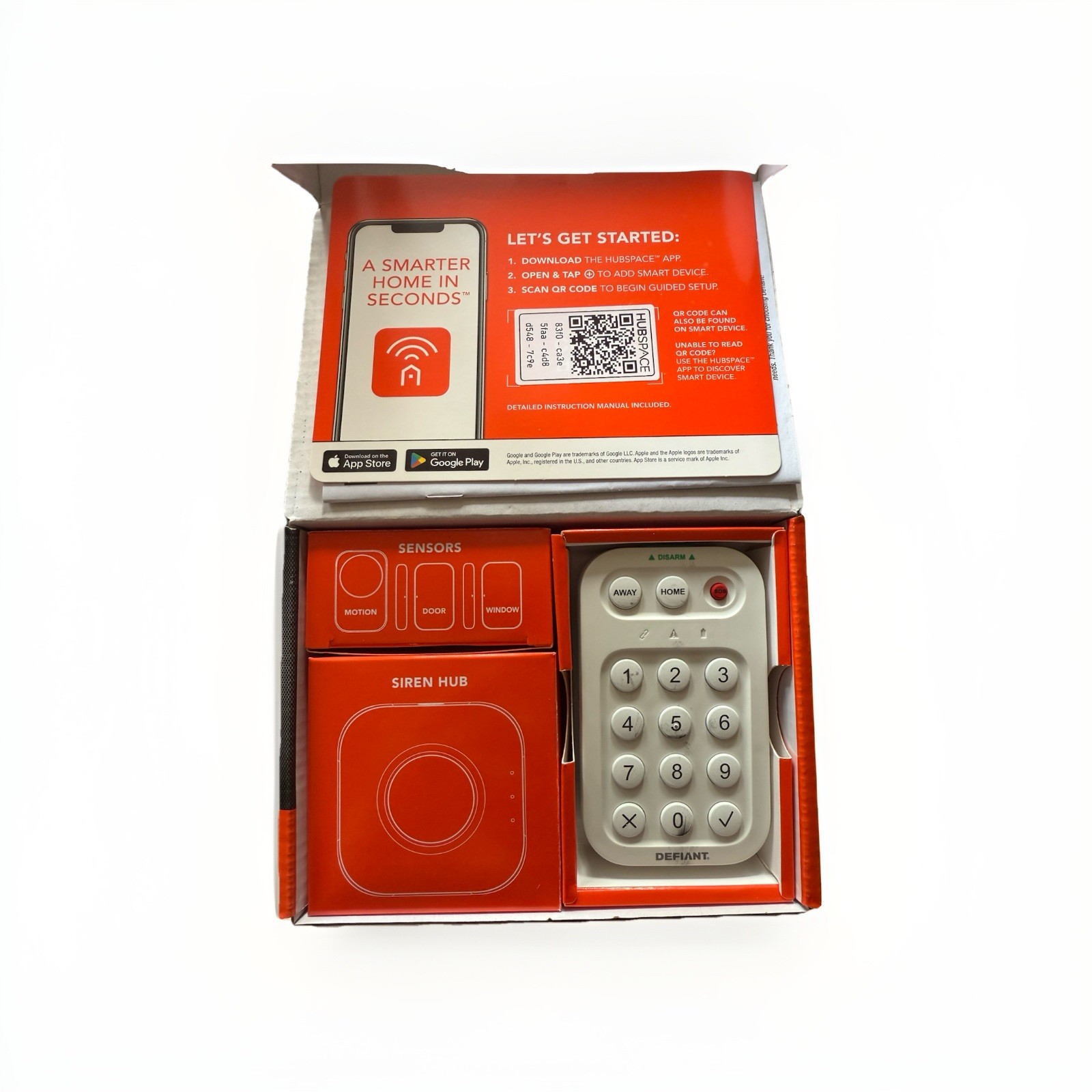 Defiant Smart Home Alarm Kit WiFi and Bluetooth, Powered by Hubspace (5-Piece)