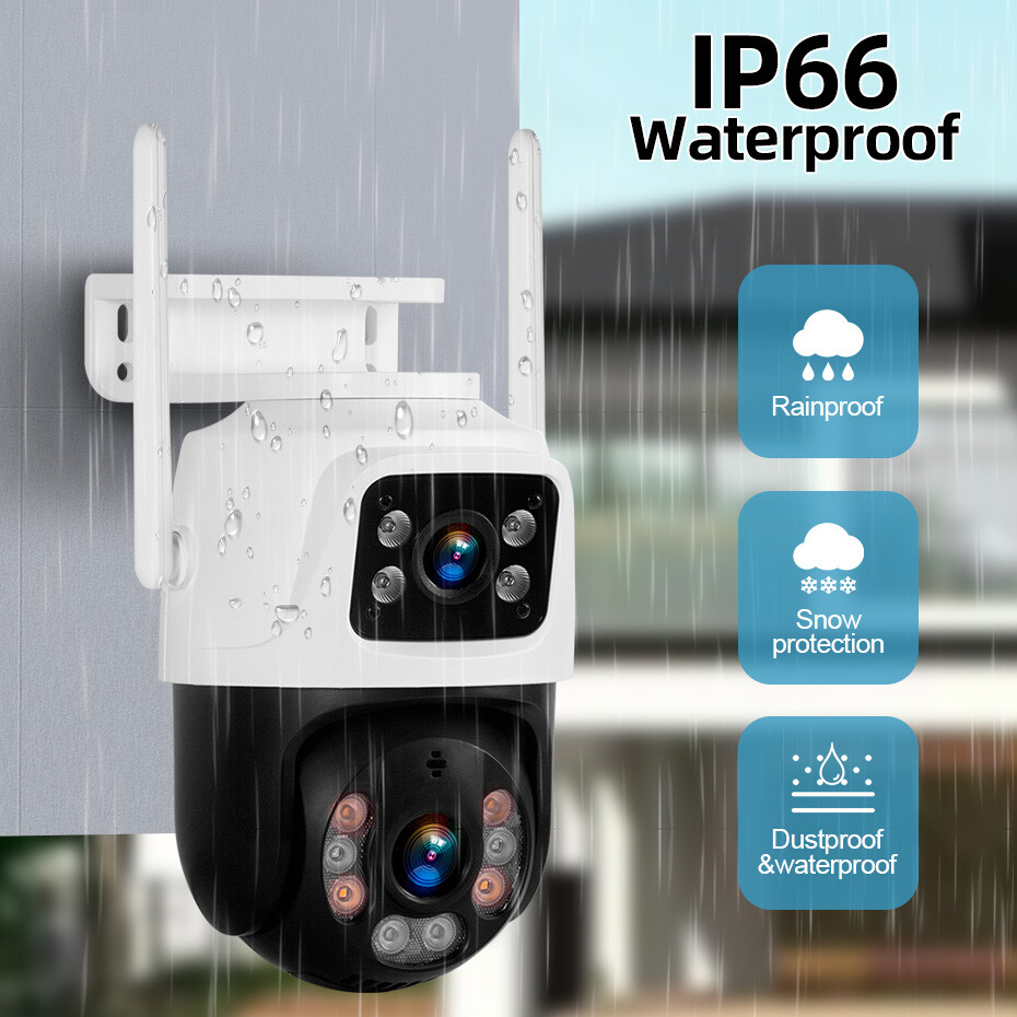 3PACK 6MP Home Security CCTV Video Surveillance Camera Outdoor Human Detection