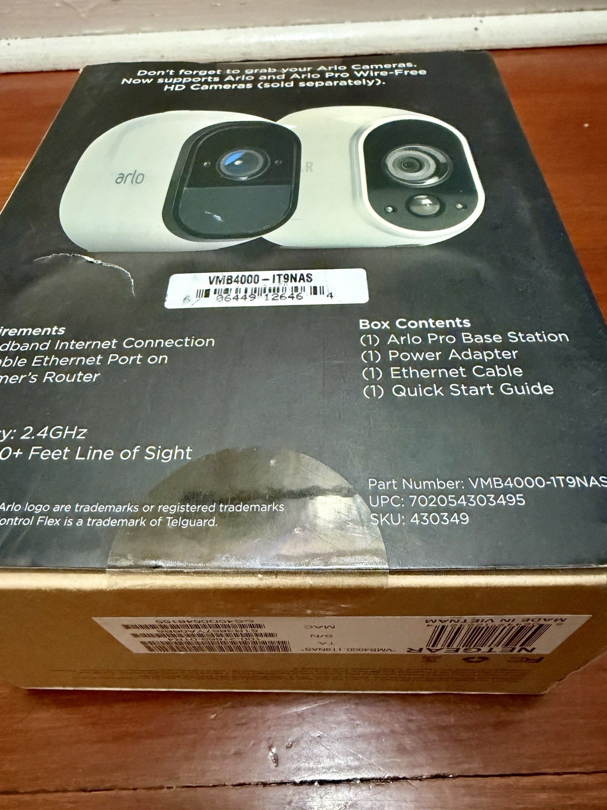 NETGEAR Arlo Pro VMB4000 Security Base Station W/ Ethernet & Power Cable Sealed