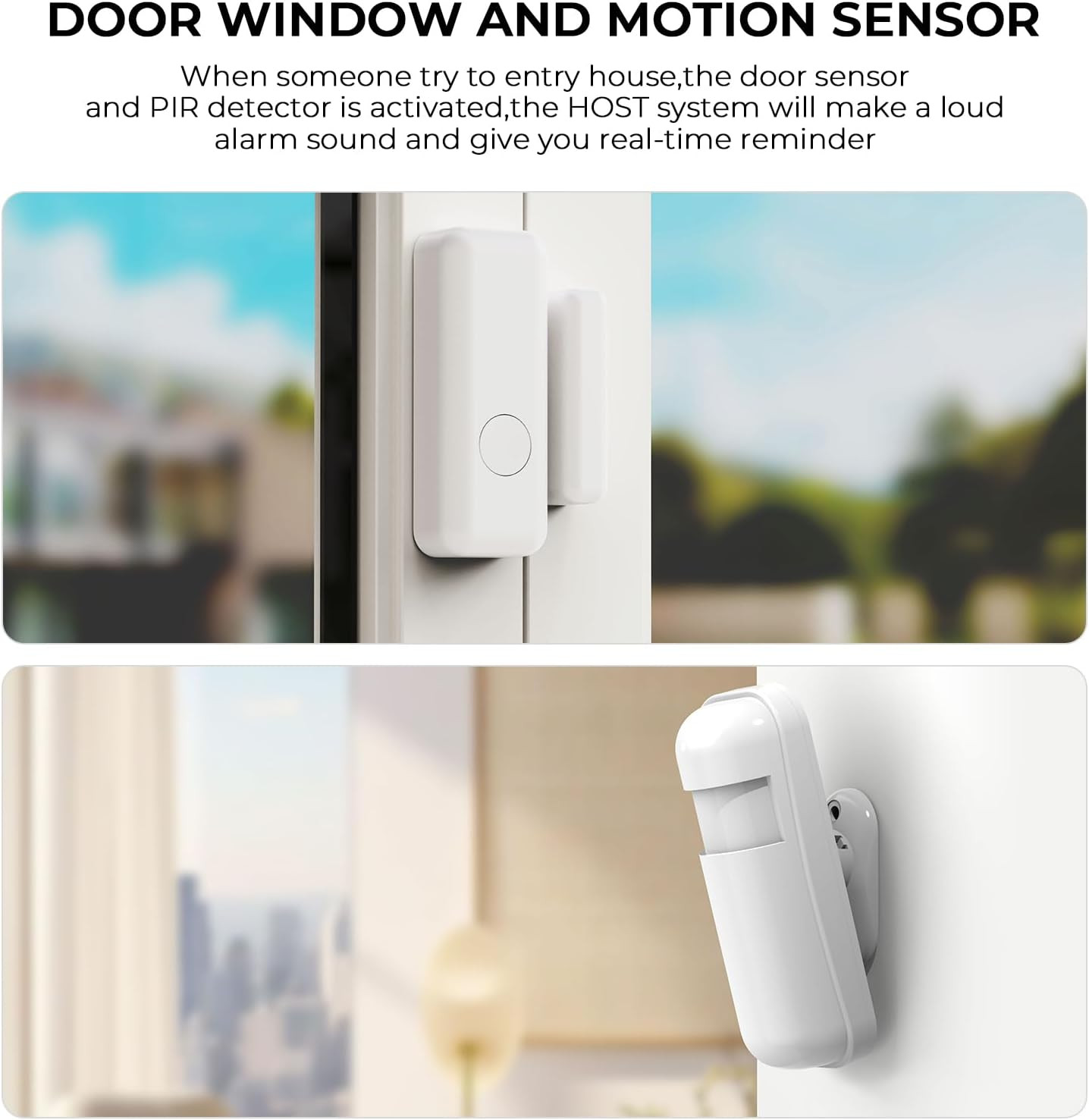 Home Security Alarm System,Wireless Home Security Systems with DIY Expandable Do