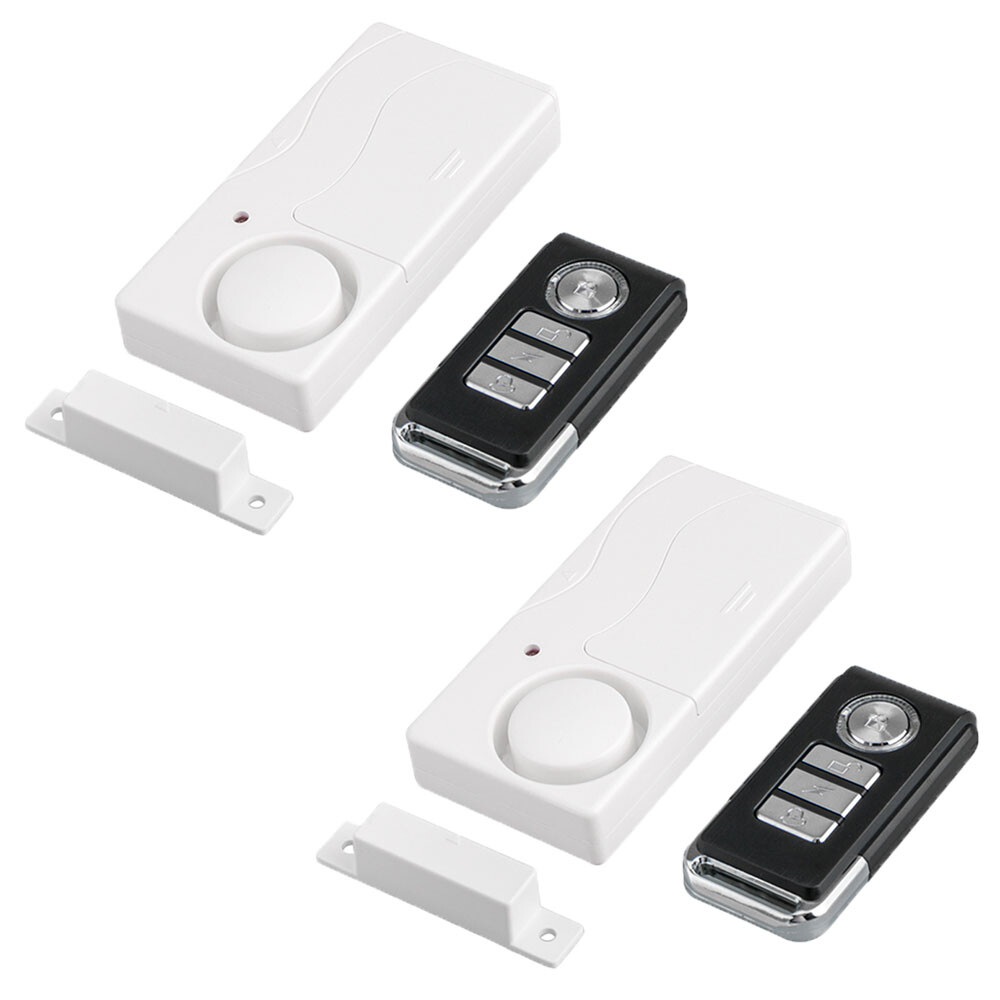2x Wireless Remote Control Magnetic Sensor Door Warning Safety Burglar Alarm