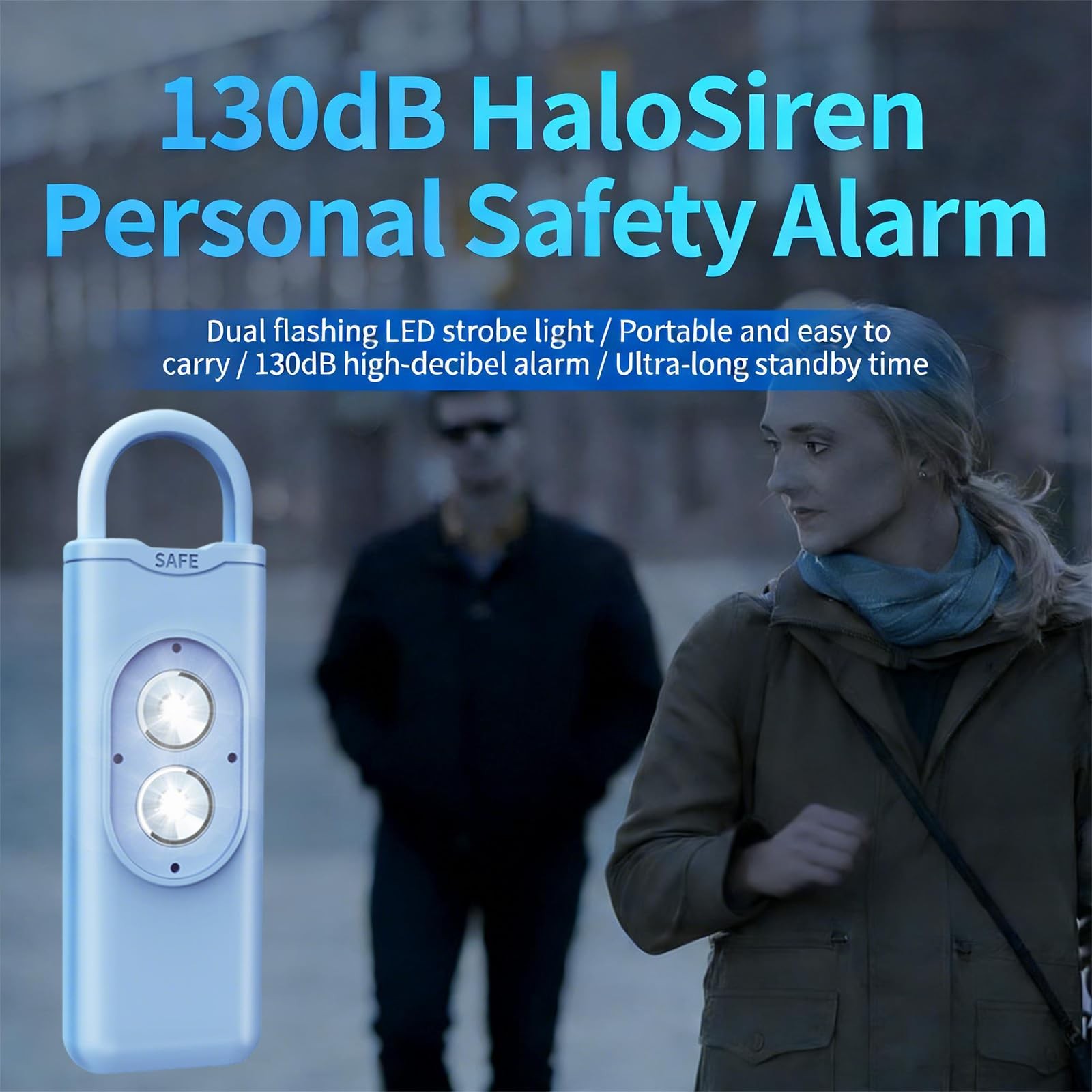 Halo-Siren Keychain, HaloSiren Personal Safety Alarm – 130db Loud Alarm Keych…