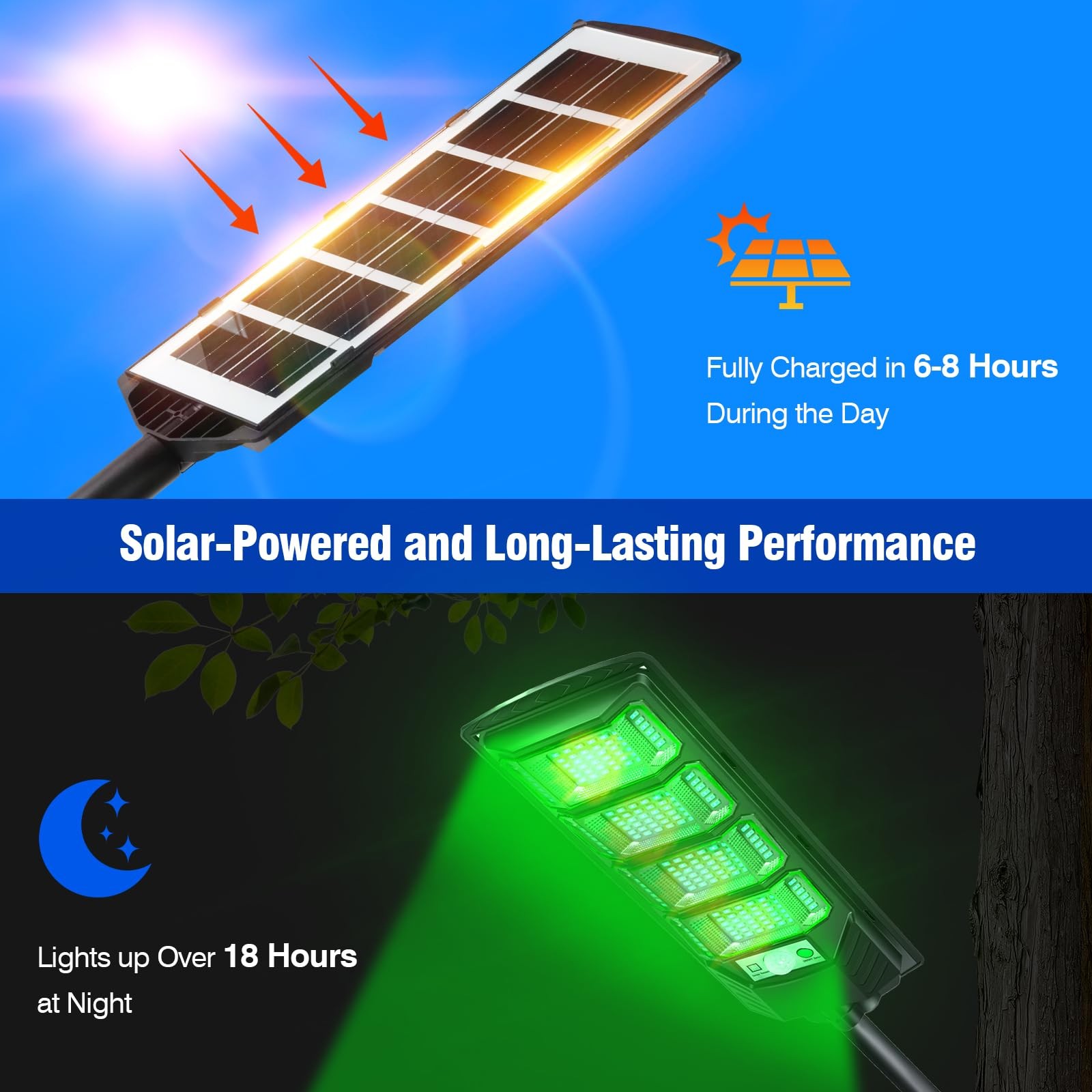 Hog Lights for Night Hunting, 12000LM Solar Green Hunting Light 1 Pack, Black