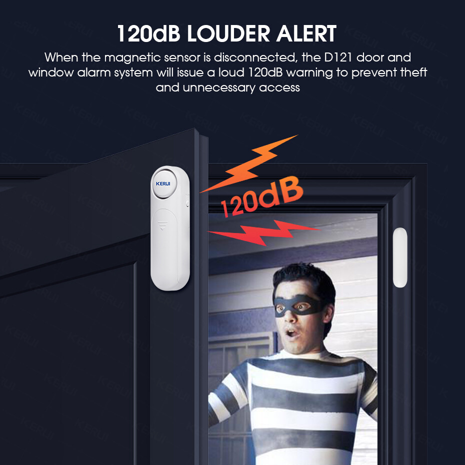 Wireless Remote Control Magnetic Sensor Door Window Home Security Burglar Alarm