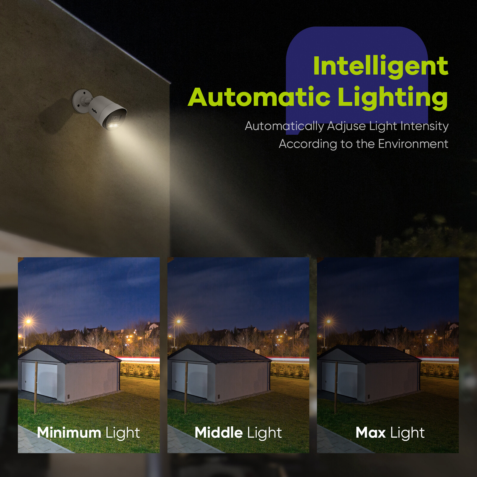 SANNCE 1/2/4PCS HD 1080P Full Color Night Vision Security Camera Warm LED Light