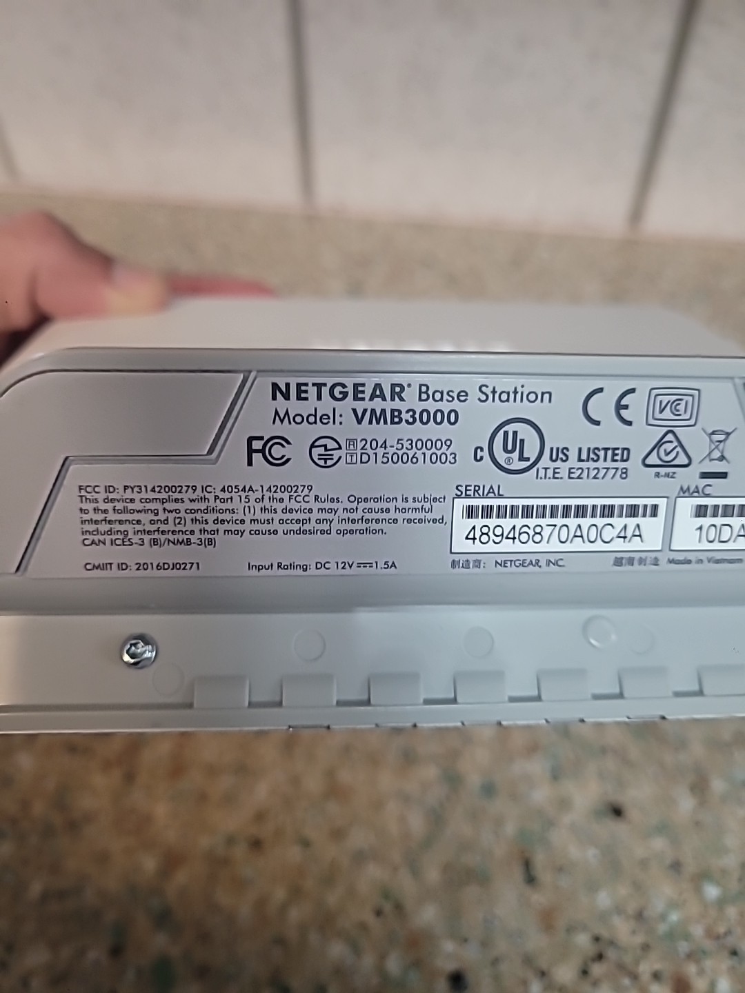 Netgear Arlo VMB3000 Smart Home Base Station W/ AC Power Adapter
