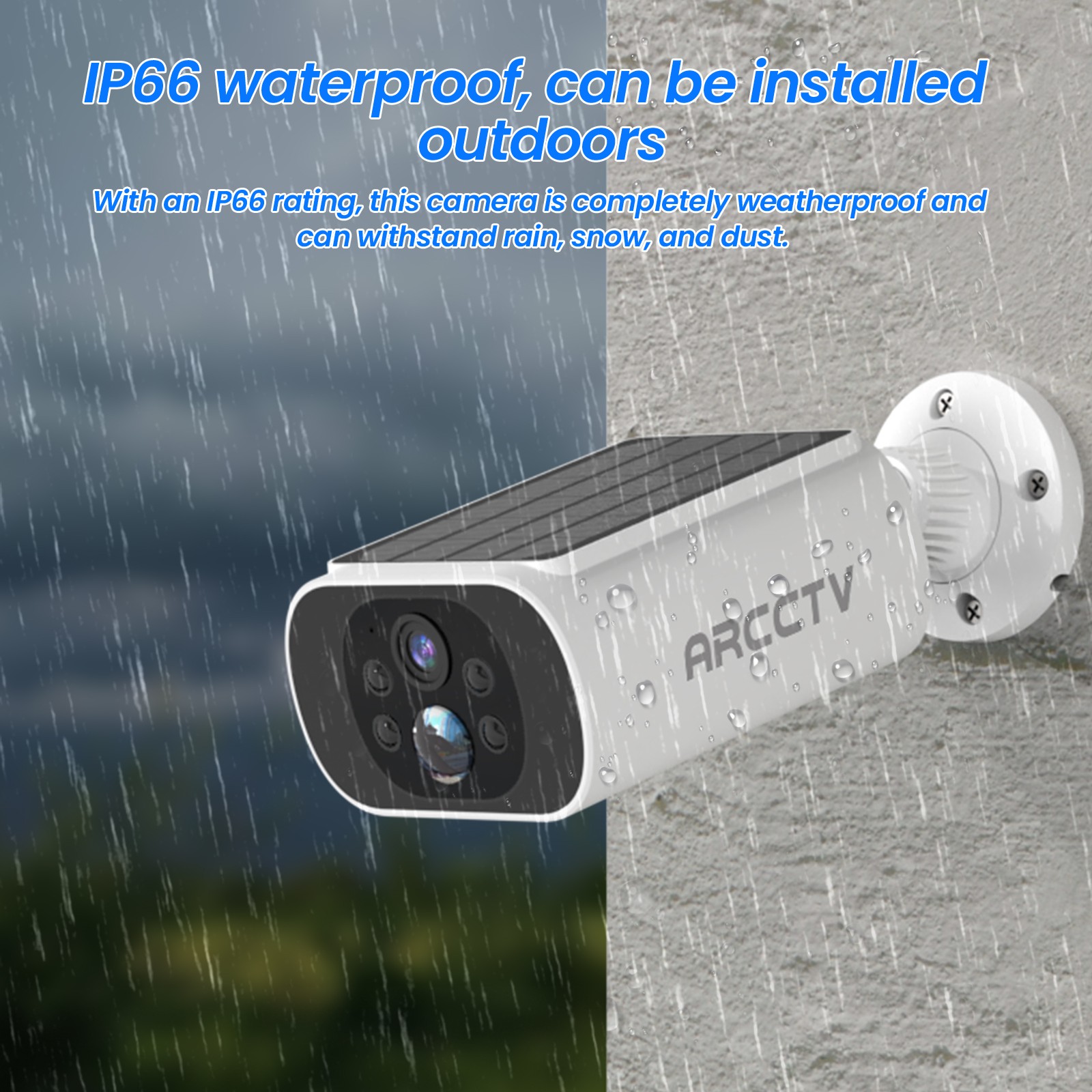 ARCCTV 4MP 5G WiFi Solar Security Camera System Wireless Outdoor CCTV Waterproof