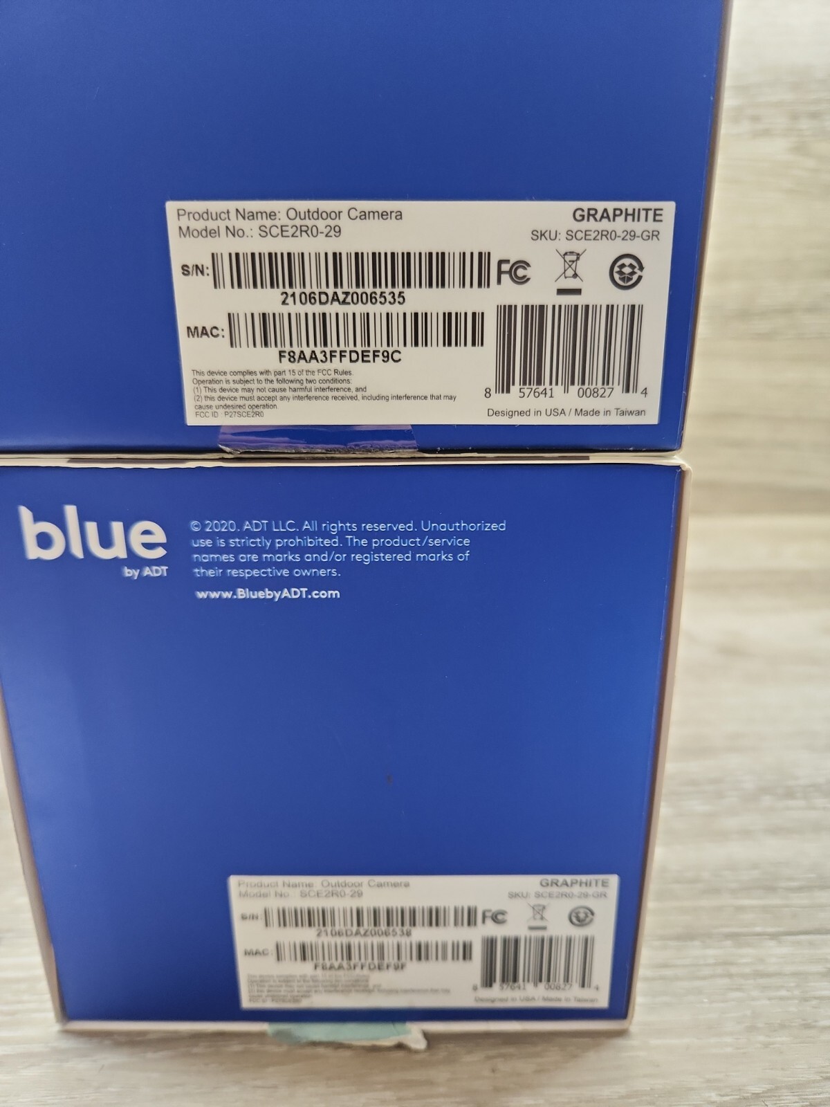 12 Pcs. Blue By ADT Smart Home Full Security System With Outdoor Camera-OPEN BOX