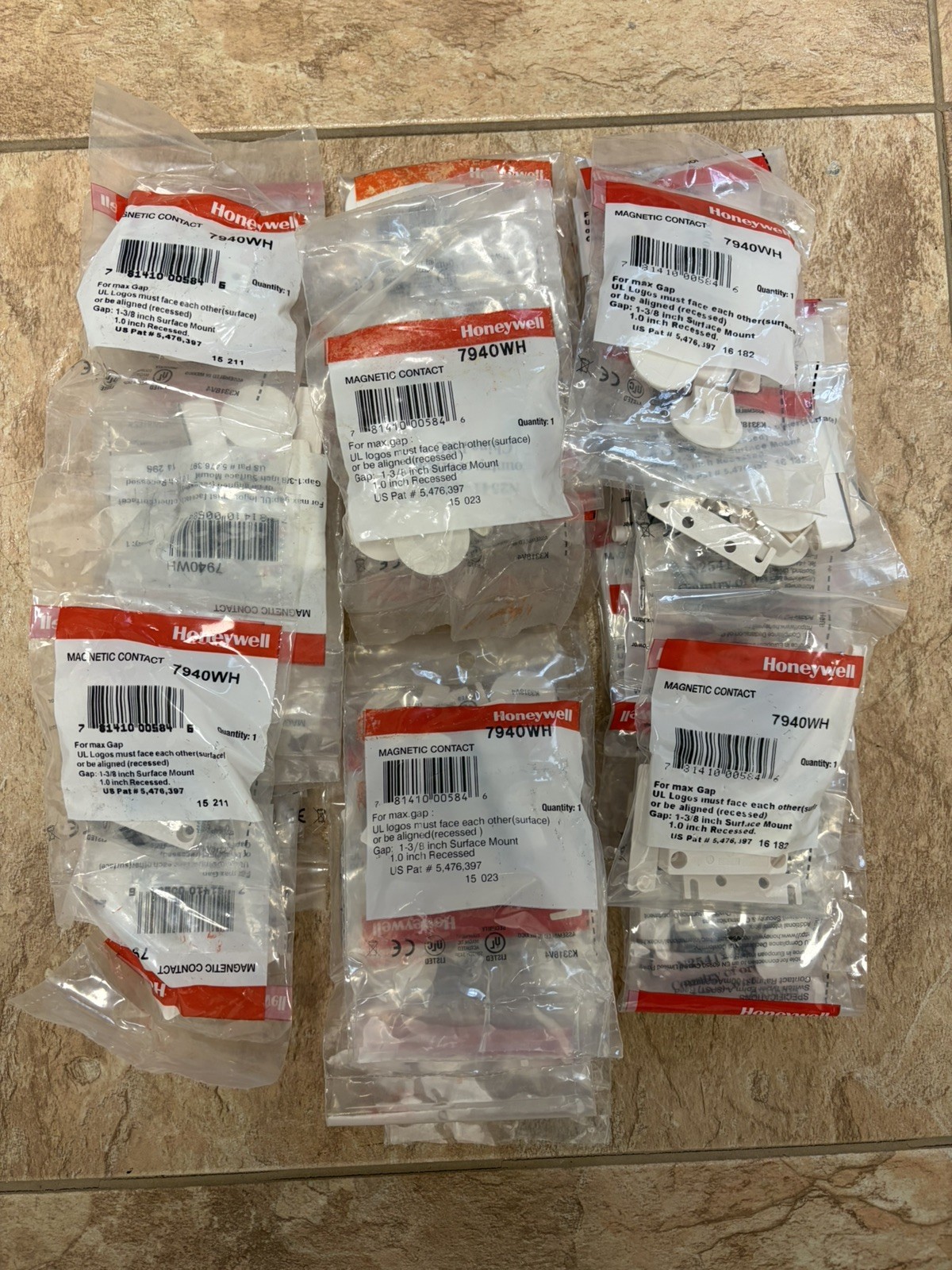 Alarm Contact / Switch / Sensor. Lot of 30 ADEMCO HONEYWELL 7940WH HARDWIRED