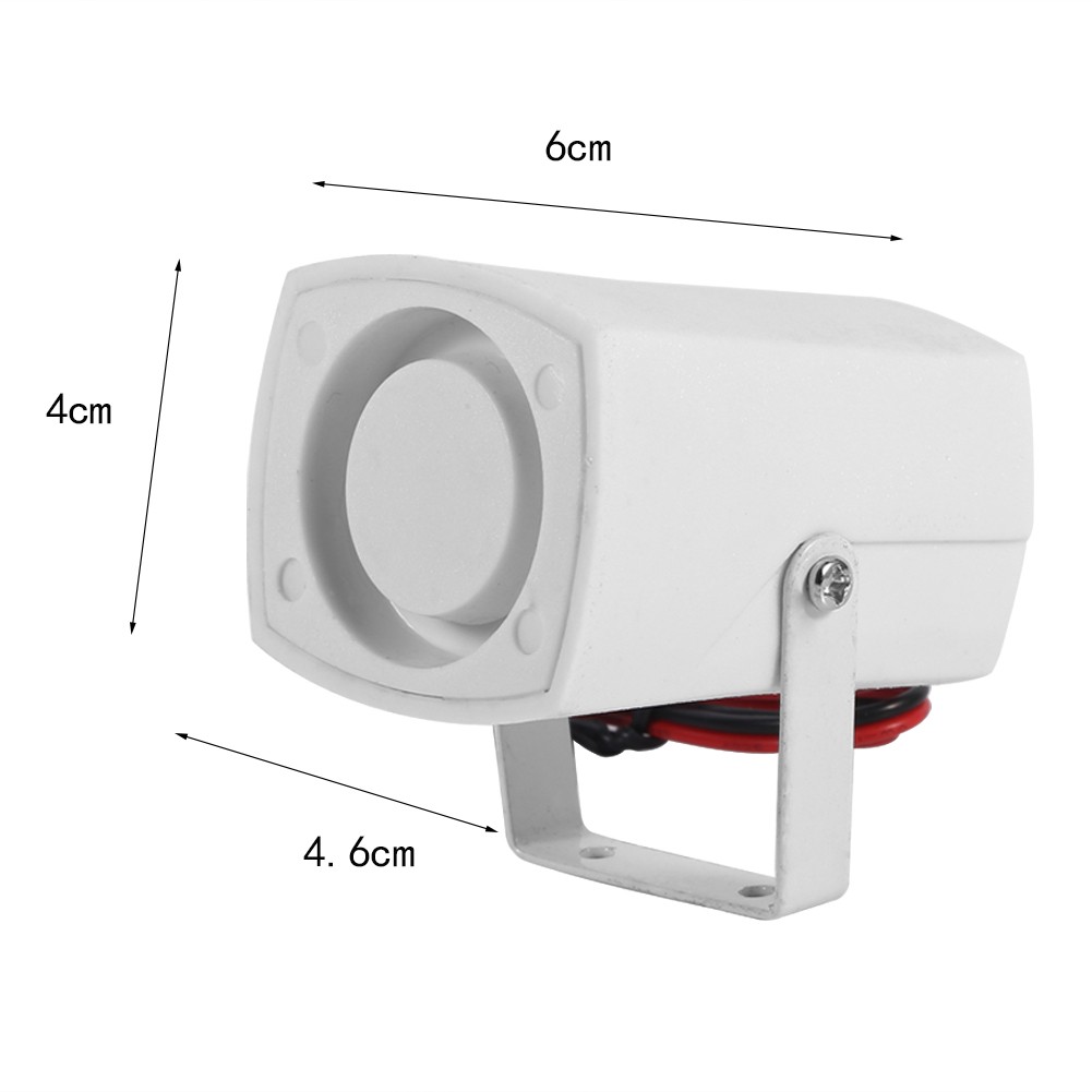 Wired Mini Horn Siren Loud Home Vehicle Security Sound Alarm System With Support