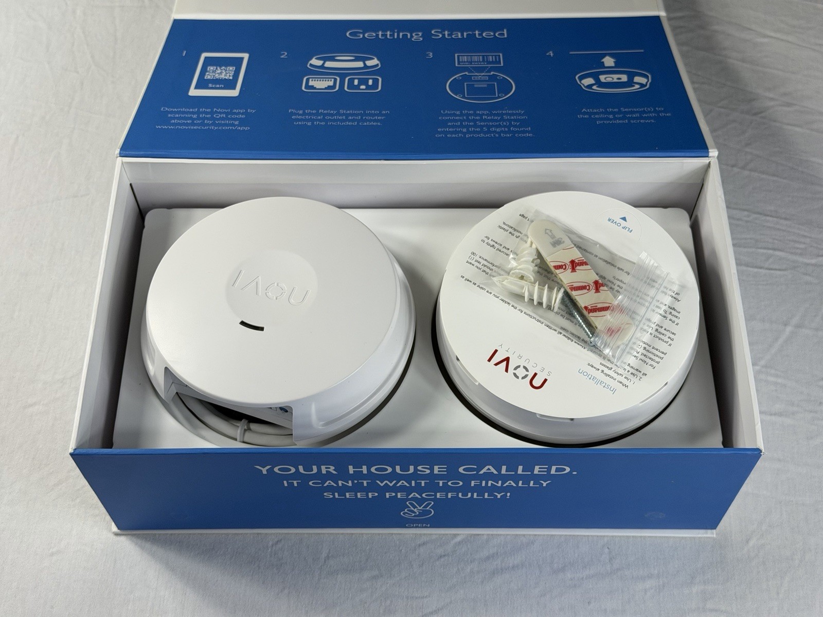 Novi Security 4-in-1 Home Security System Kit Smoke Siren / Open Box