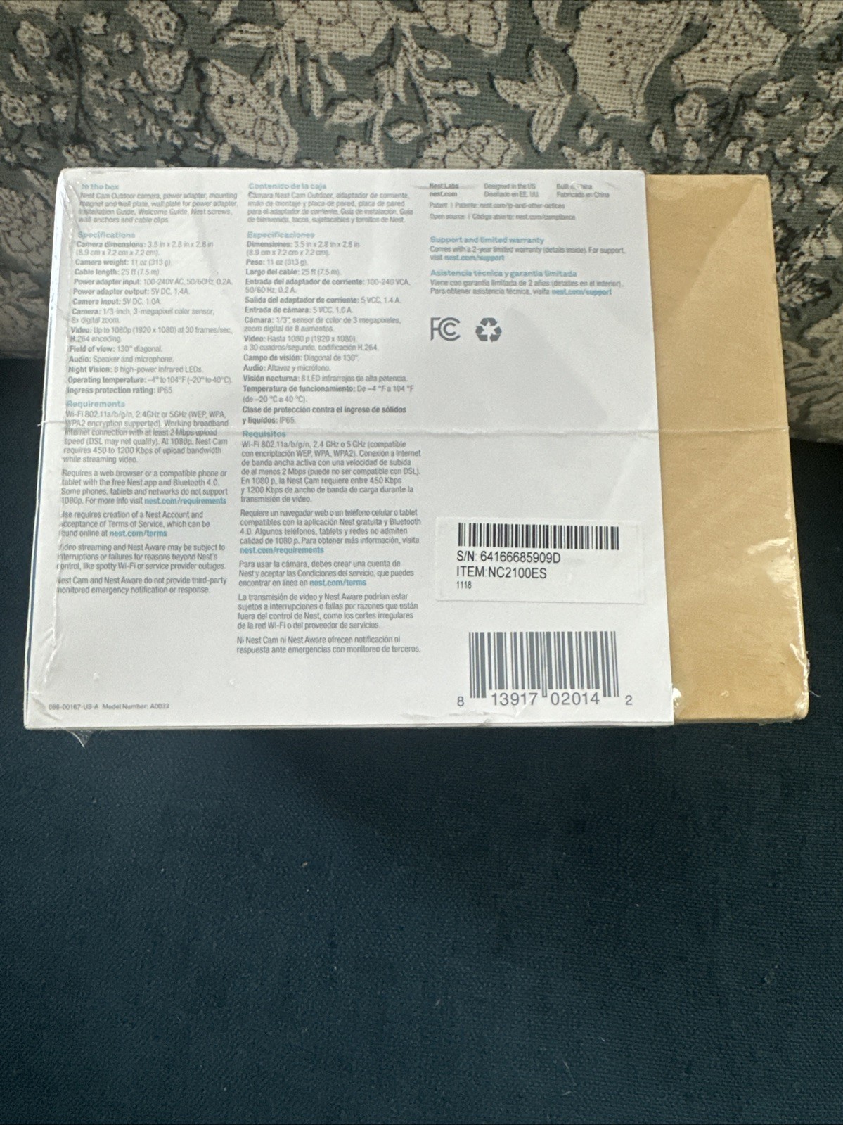 *NEW SEALED* Google Nest Outdoor Security Cam – 1st Gen – Wired (A0033 NC2100ES)