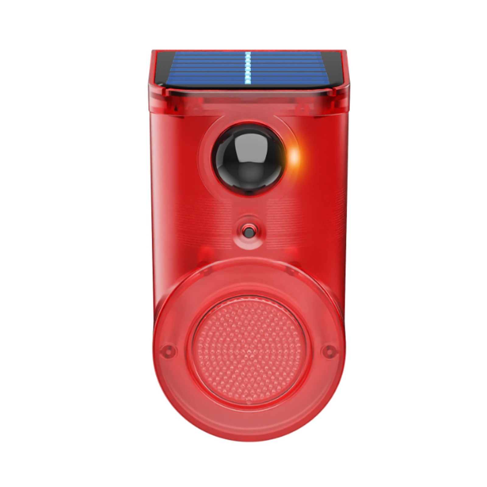 Solar Outdoor Motion Sensor Alarm: 110db Siren Sound,6 LEDs Flash Warning Str…