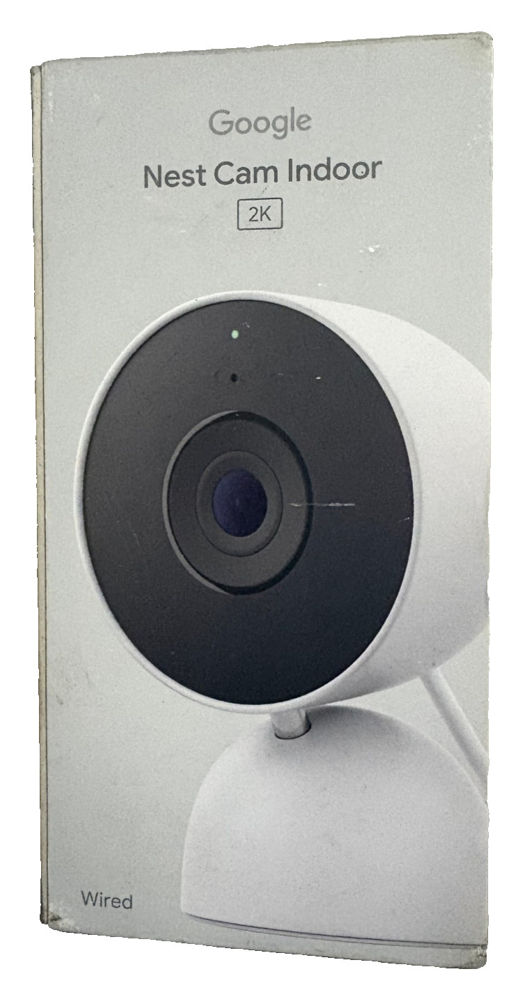 Google Nest Cam Indoor (Wired, 3rd Gen) 2K Video and Gemini New