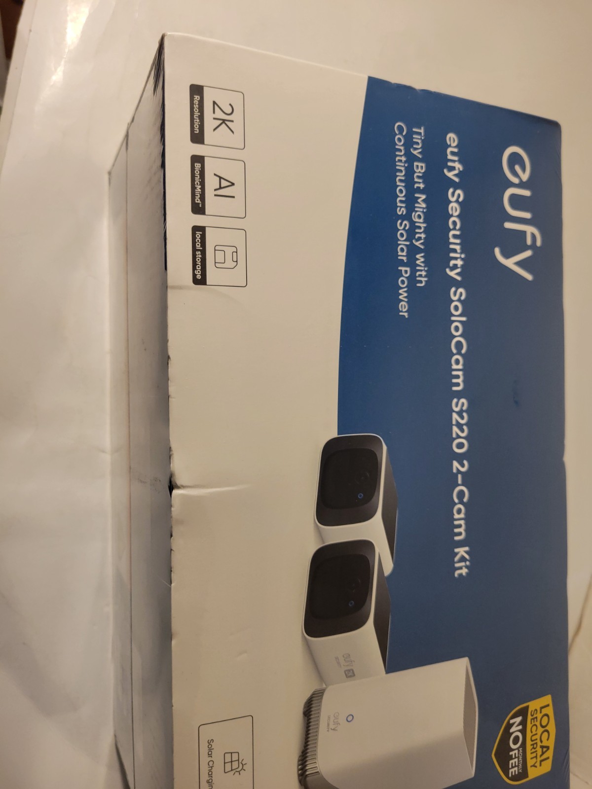 eufy SoloCam S220 Wireless Home Security System 2K Outdoor Cameras Solar Powered