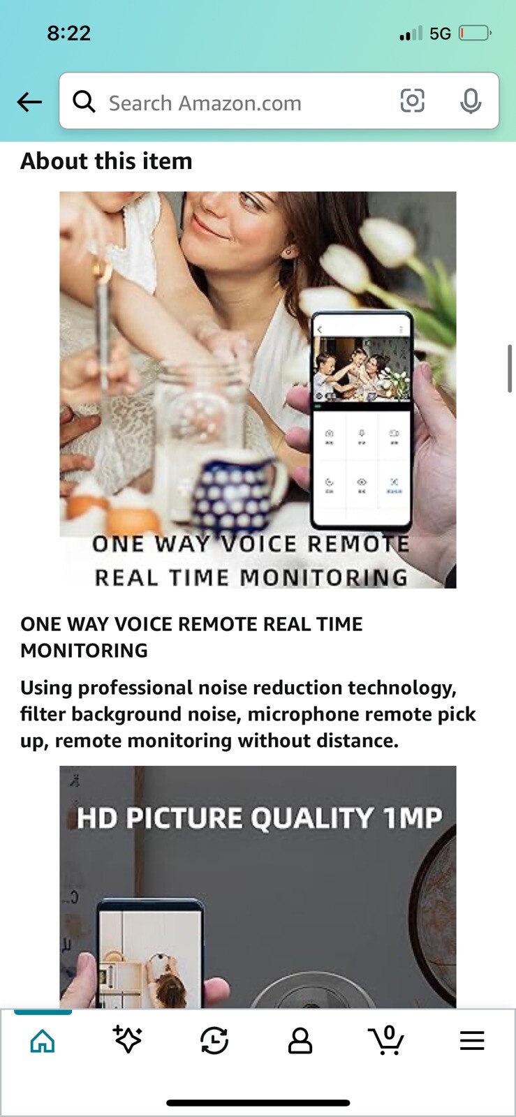 Home Security Camera Wireless,1MP Mini Small HD WiF for indoor/outdoor