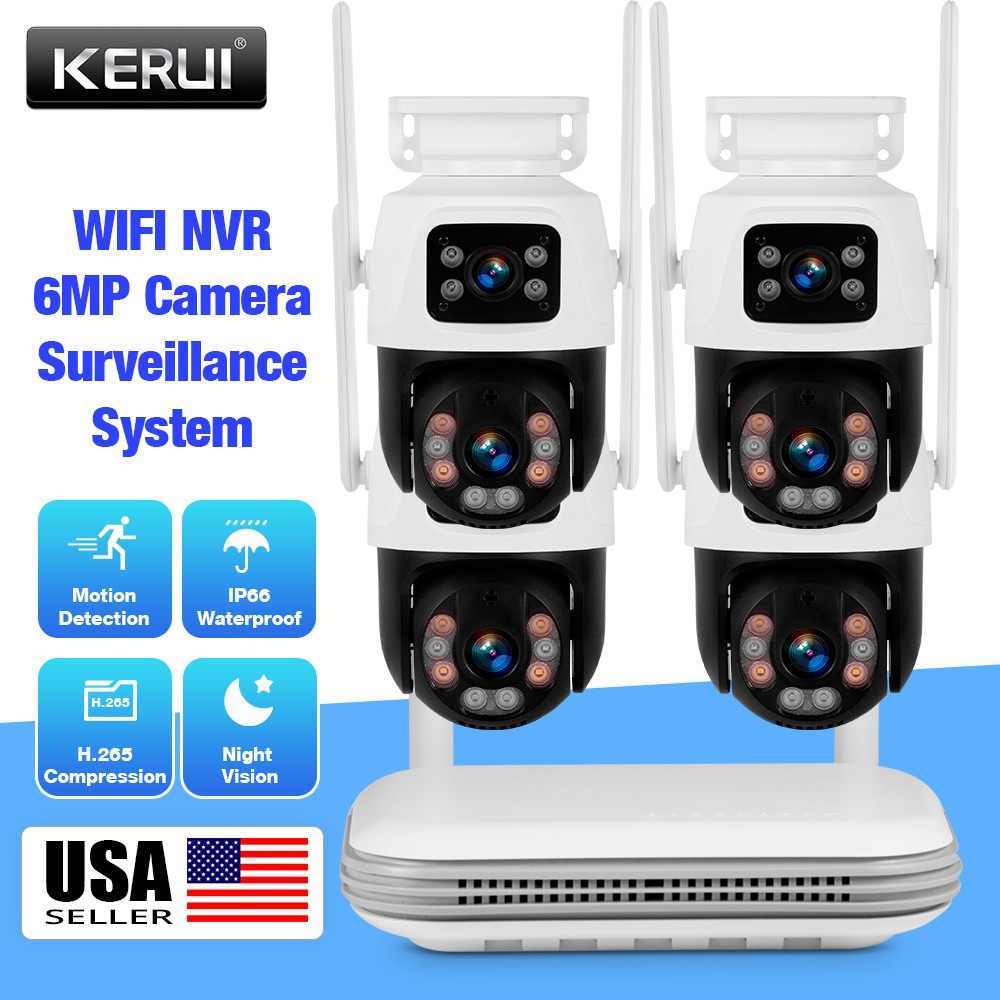 H.265+ Smart IP Camera Kit 6MP WiFi 8CH NVR Night Vision Home Outdoor Protection