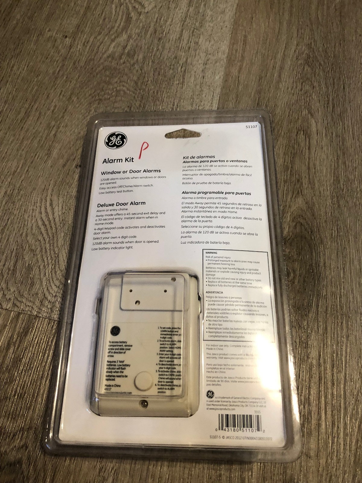 GE Personal Security Alarm Kit #51107 – Window or Door Alarm – New in Package