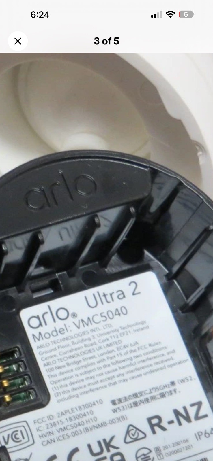 Arlo Ultra 2 UHD 4K Security Camera VMC5040 W/Battery Chrging Dock