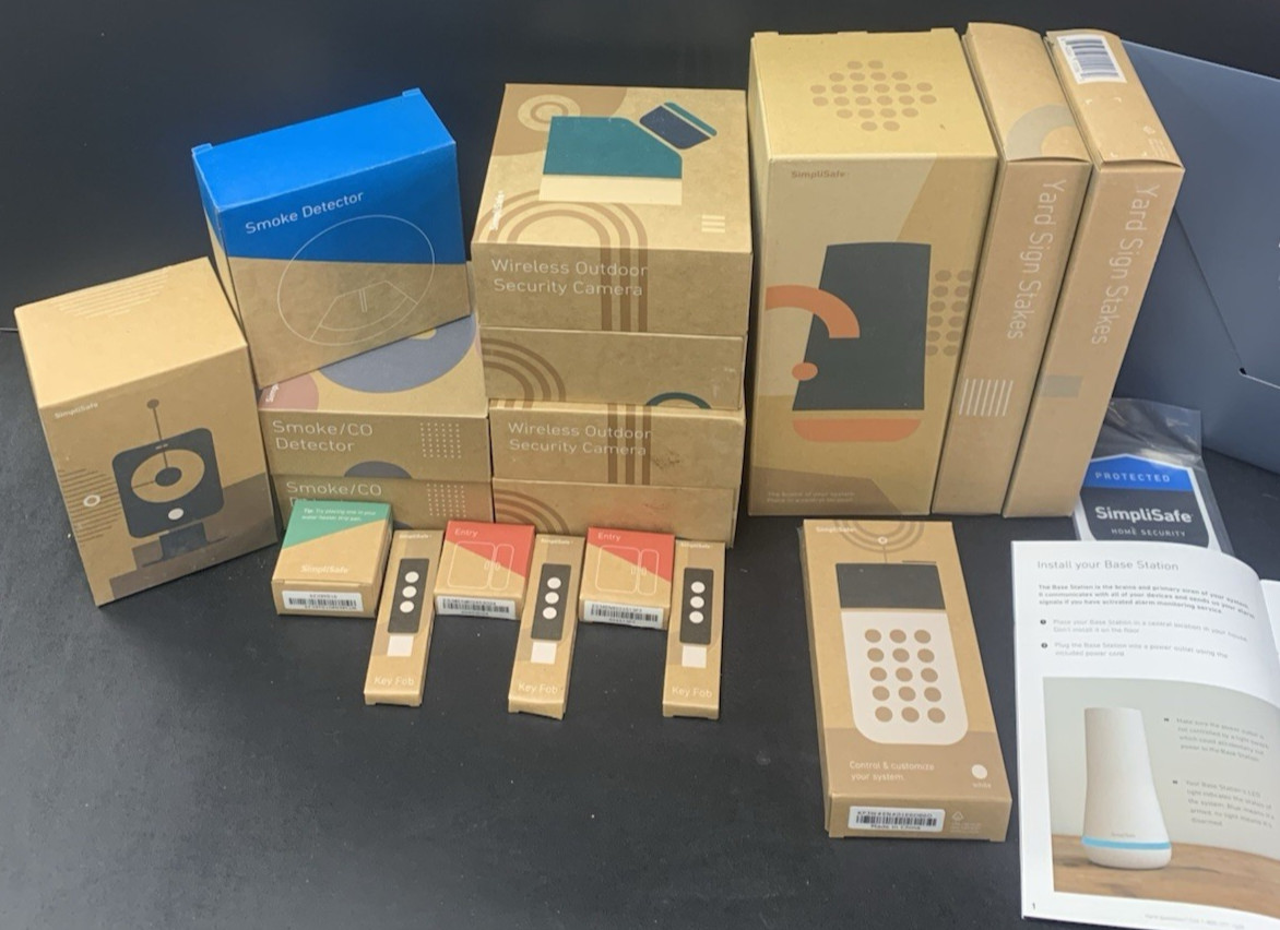 SIMPLISAFE HOME SECURITY 16PC+ CUSTOM BUNDLE – NEVER USED!