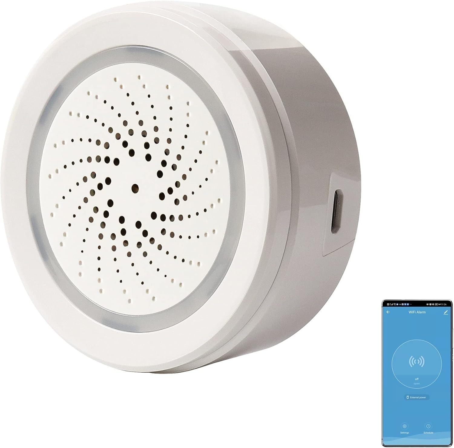 Smart Wi-Fi Siren Alarm: Wireless Alarm for Home Security, Burglar Alarm with…