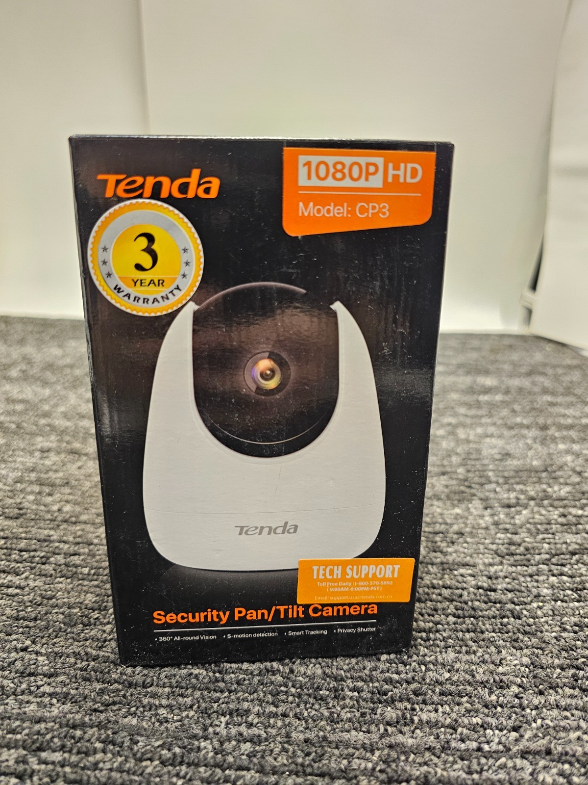 TENDA CP3 WIFI Surveillance Camera Wireless Horizontal Rotation 1080p 9V-1A 2MP