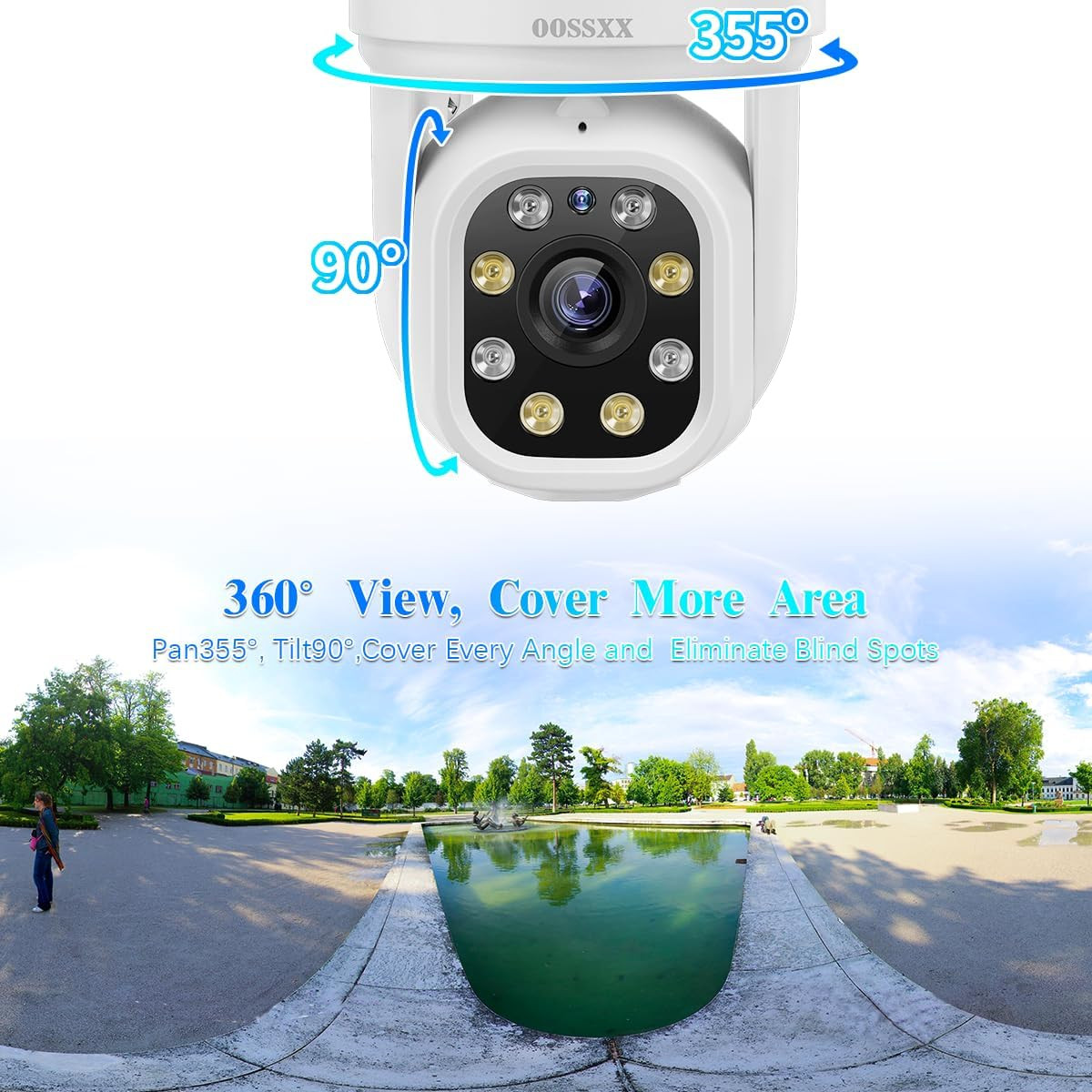 (2026 New) 5MP Wifi Security Camera System Outdoor, 4 Dual-Antenna Cameras, 10CH