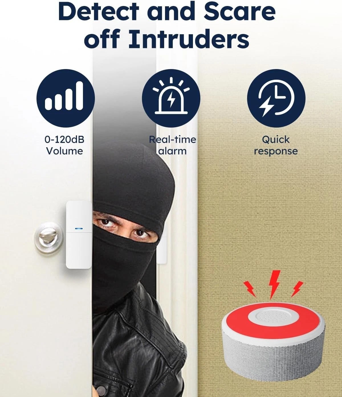 Effortless Home Security – 8-Piece WiFi Alarm System with Mobile App Alerts