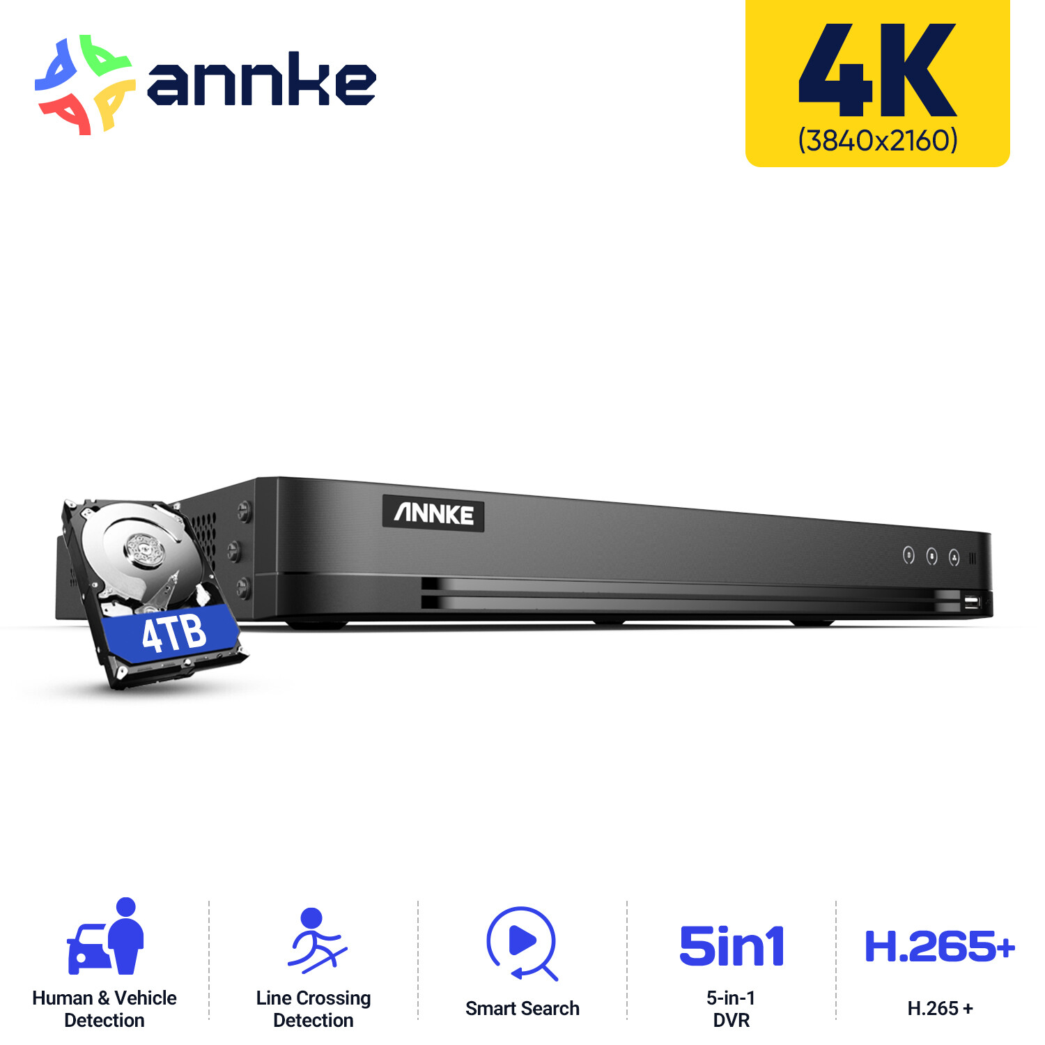 ANNKE 4K/3K/5MP 16CH/32CH Digital Video Recorder 5in1 DVR for Security Camera