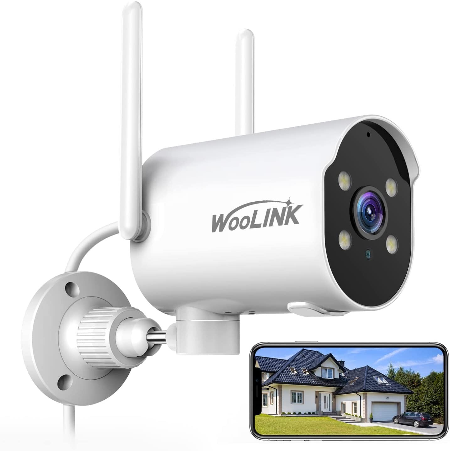 Solar Battery Powered Wireless WiFi Outdoor Pan 225° Home Security Camera System