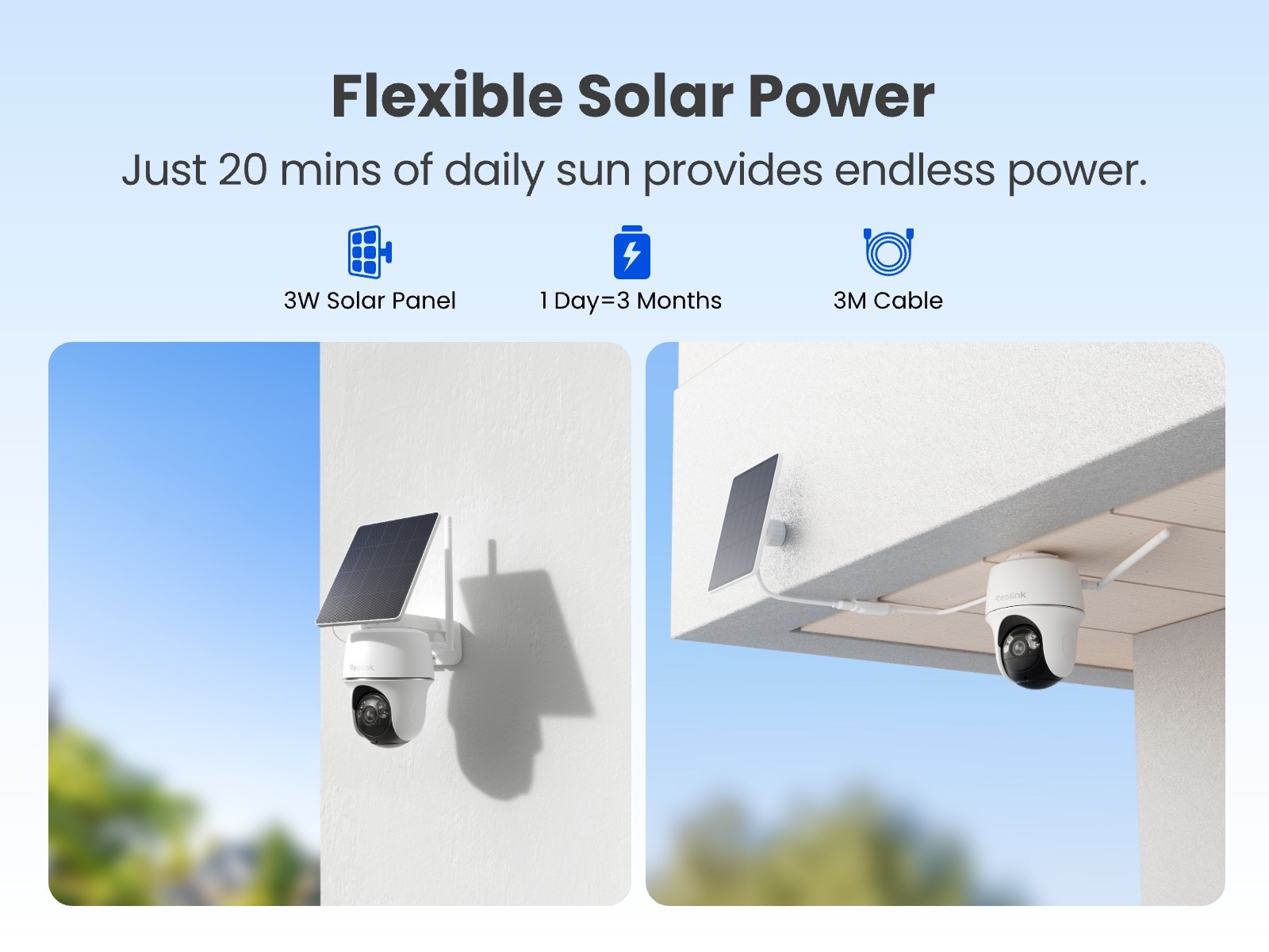 Reolink Argus PT 5MP Battery Camera Pan Tilt Outdoor with Solar Smart Detection
