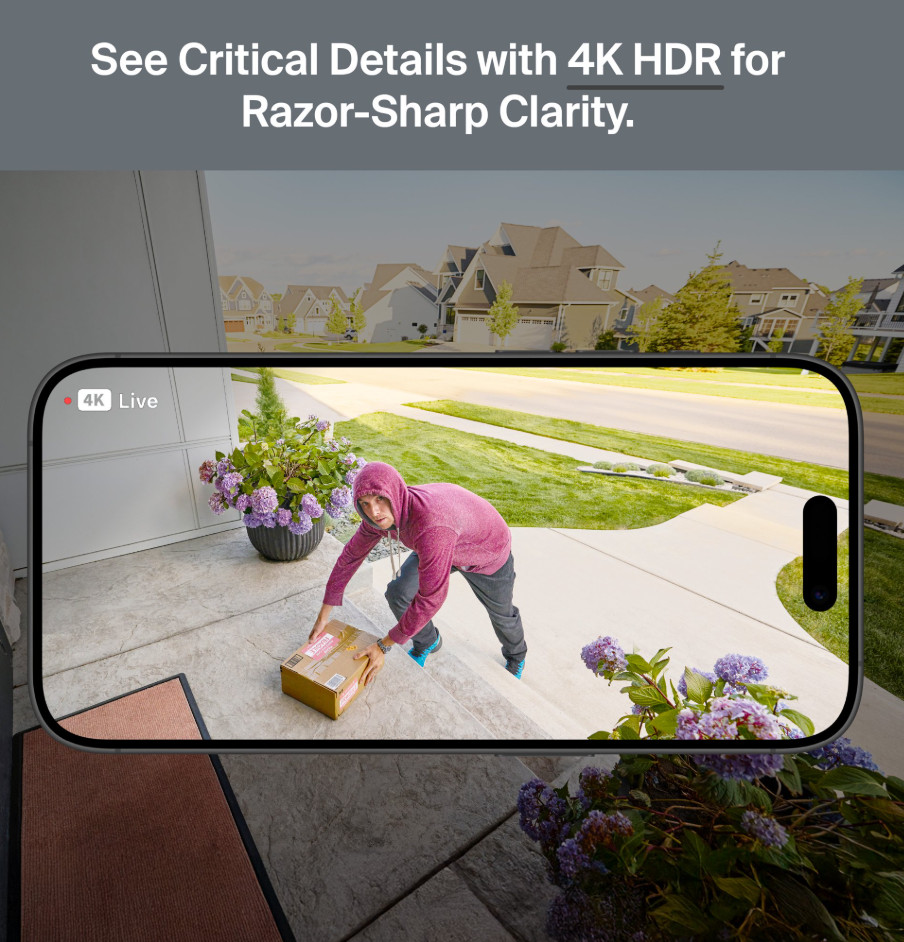 Arlo Ultra 4K 3rd Gen Single Add-On Security Camera Battery Powered, 1-Cam
