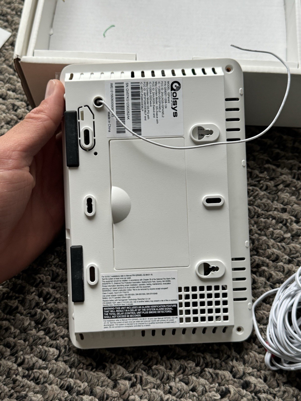 Qolsys PowerG IQ Panel 2+ Plus QS9207-1208-124 Wireless 319.5MHz TELUS LTE