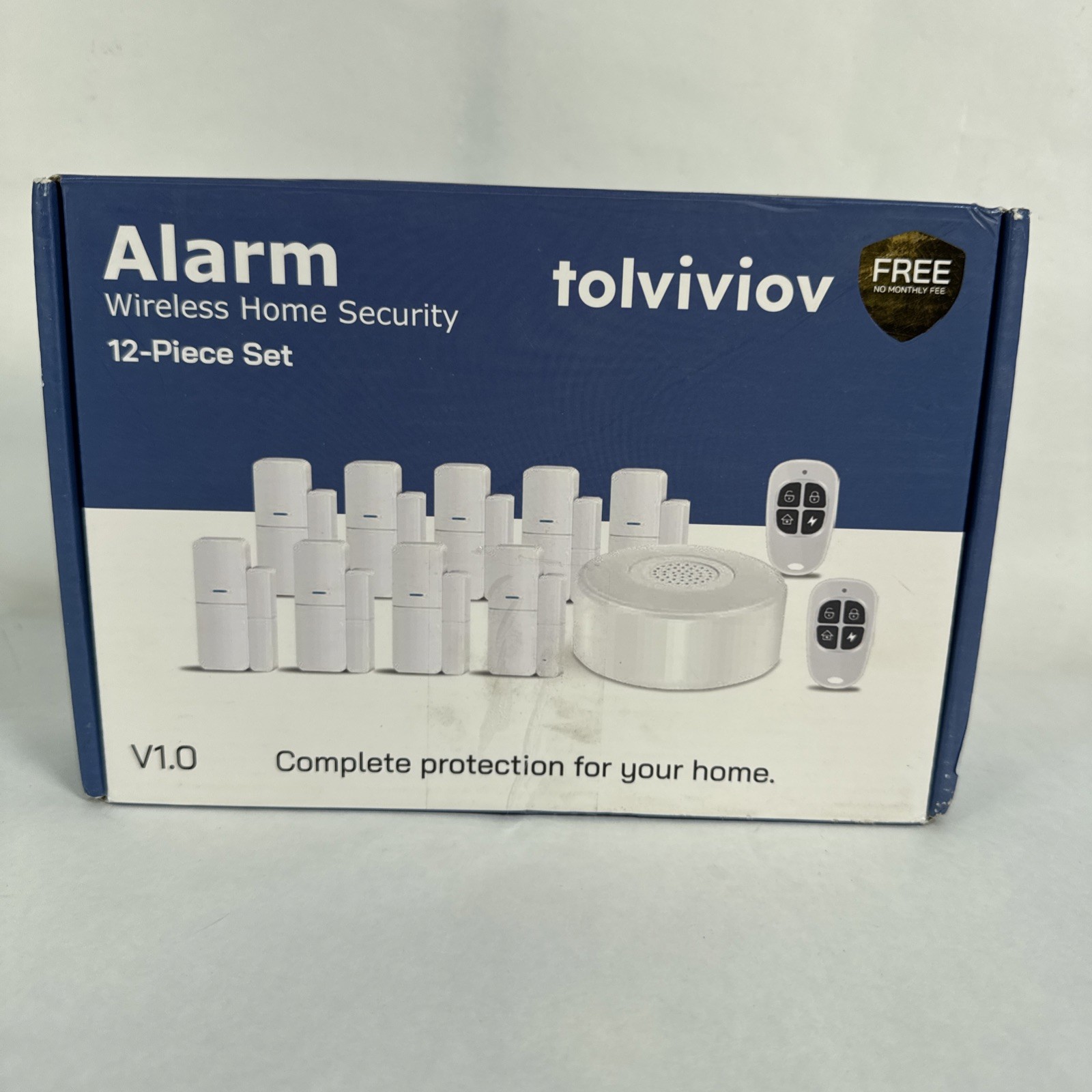Tolviviov 12 Piece WiFi Home Security Alarm System w/ App Alerts, No Monthly Fee
