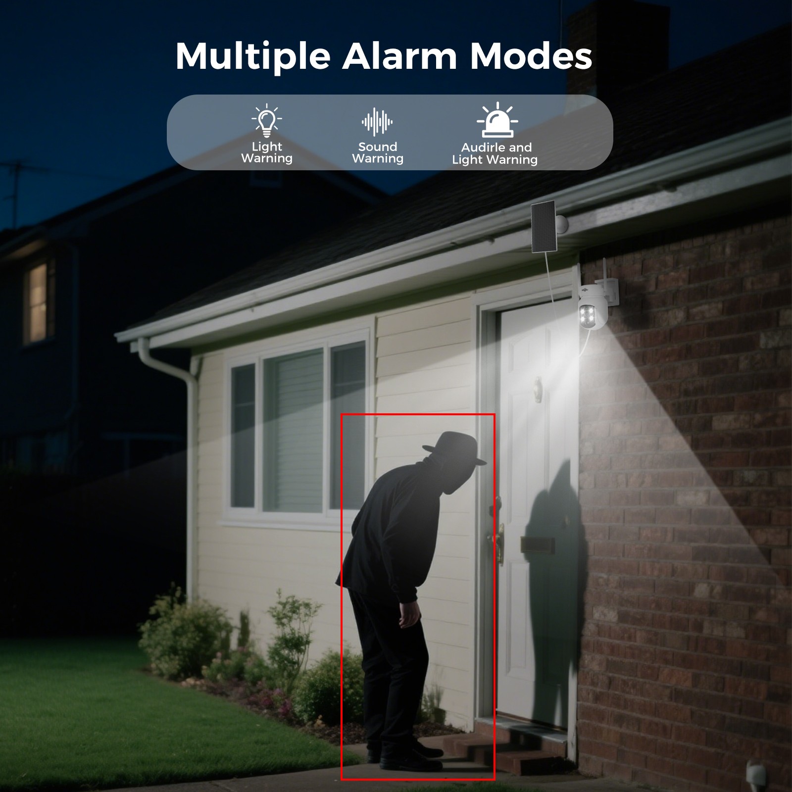 Hiseeu WIFI Solar Battery 4MP Wireless PTZ Security Camera Outdoor PIR Detection