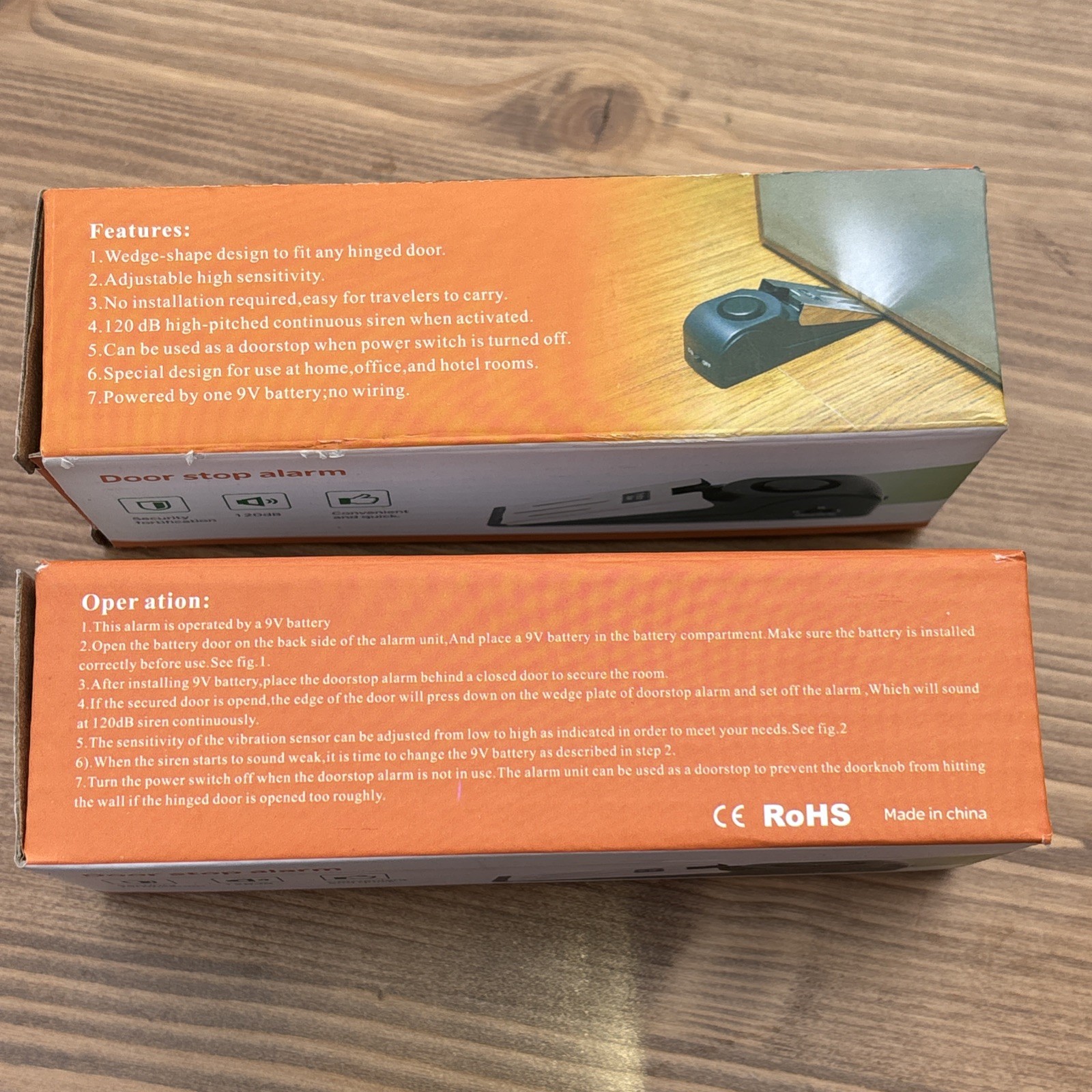Set Of 2 Door Stop Alarm NEW