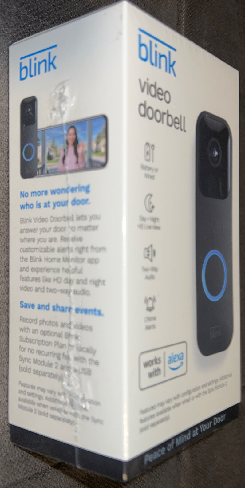 Blink Smart Video Doorbell?BLK Wired or Wireless Wi-fi Compatibility#B08SG2MS3V
