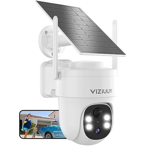 Solar Security Cameras Wireless Outdoor, 3MP Pan Tilt 360°WiFi Camera 3MP-1PK