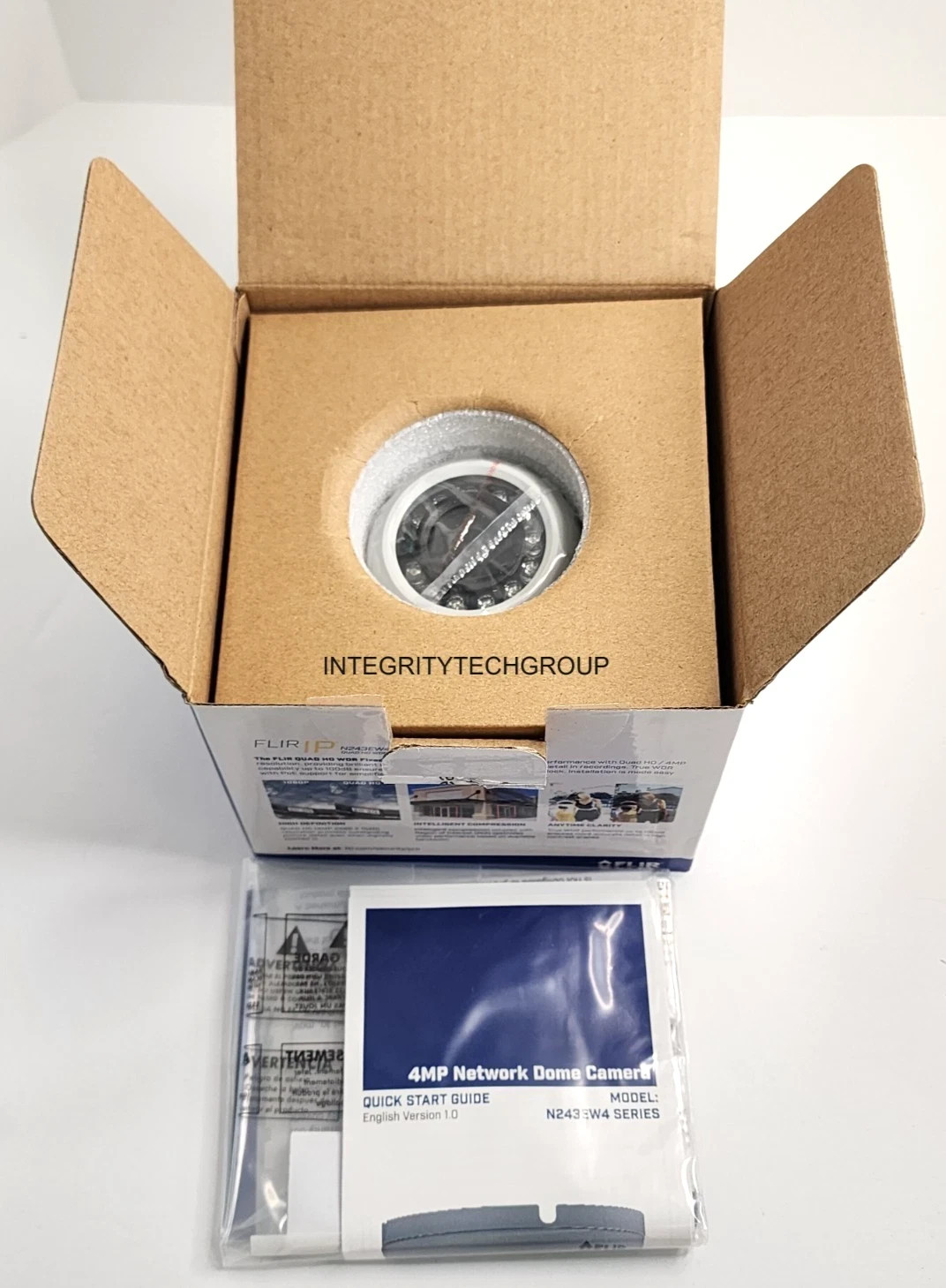 N243EW2 2MP Weatherproof Outdoor Network POE IP Dome Camera, NEW