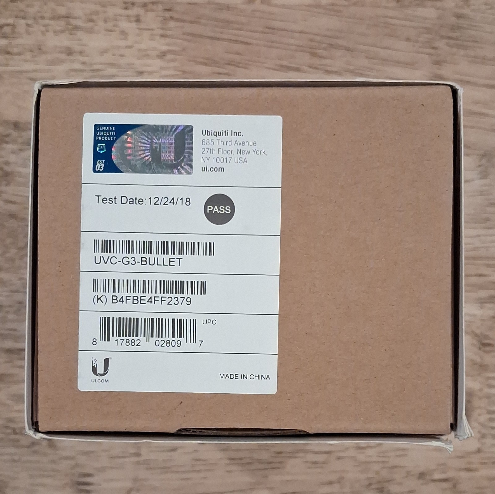 Ubiquiti UVC-G3-BULLET 1080p Wired IP Camera Infrared Indoor/Outdoor White